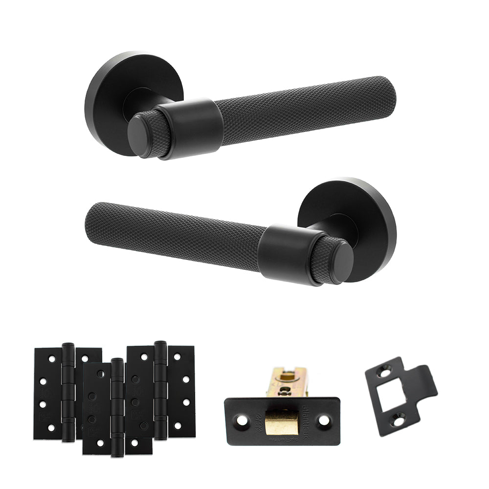 Senza Pari Andretta Door Handle Pack in Matt Black