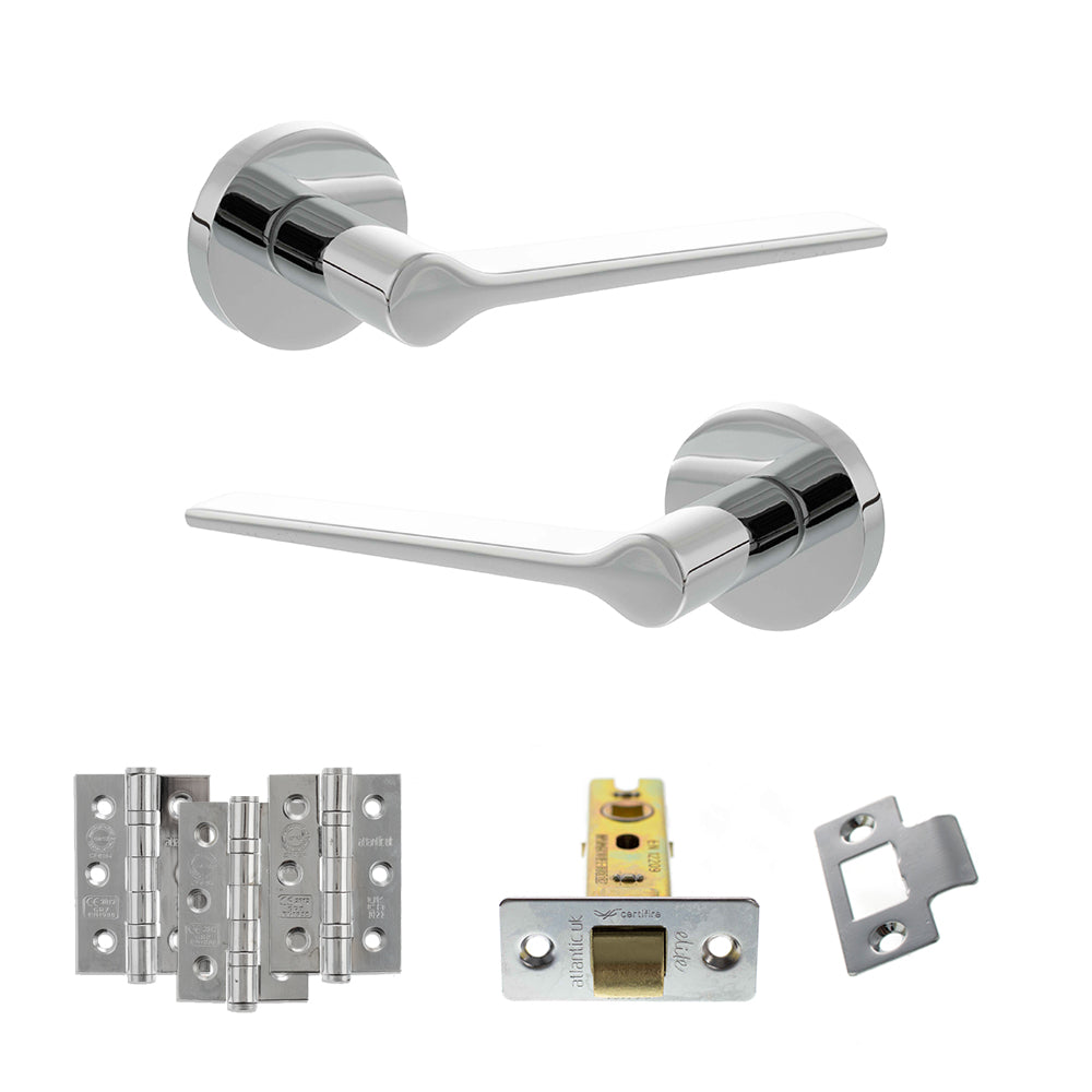Senza Pari Laviano Door Handle Pack in Polished Chrome