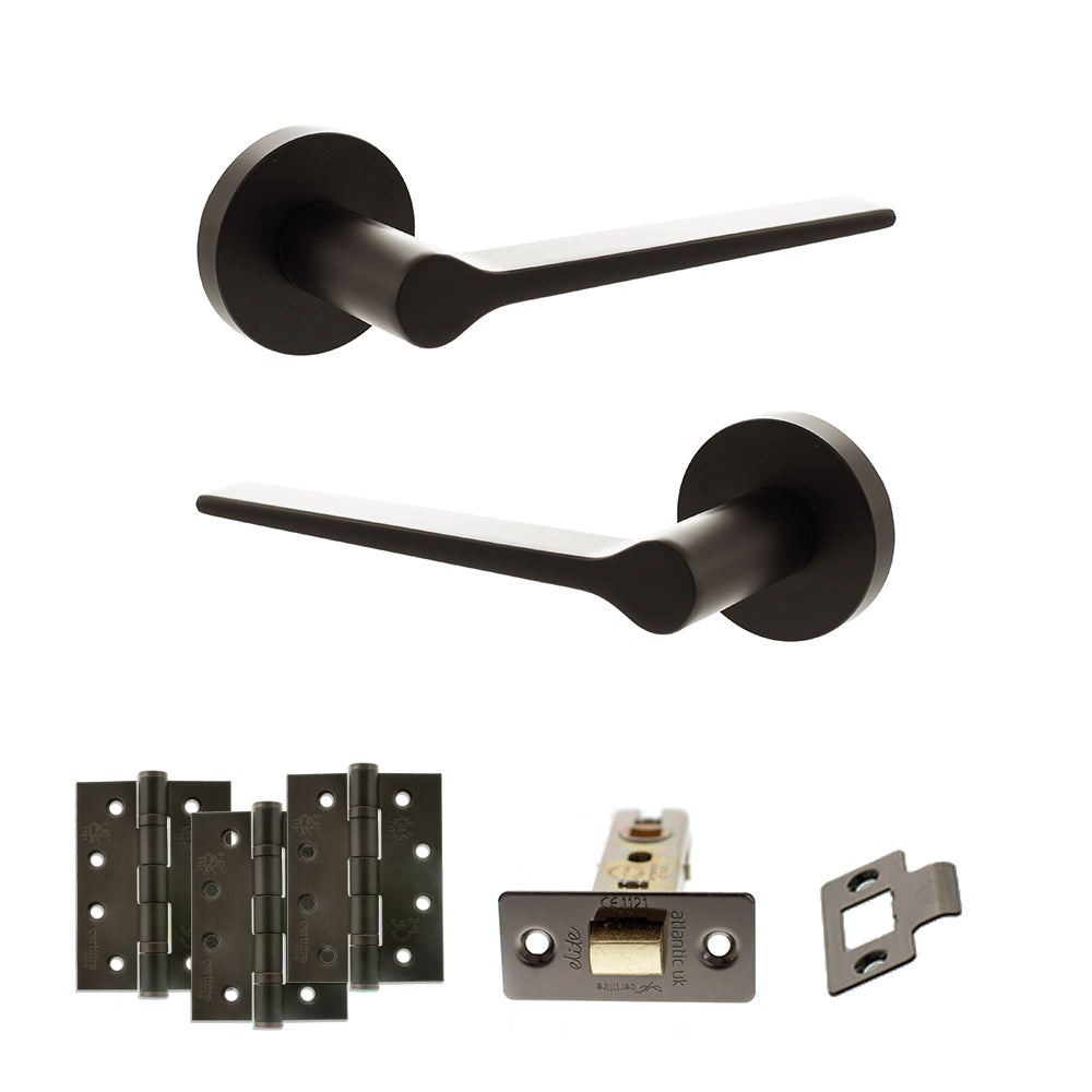 Senza Pari Laviano Door Handle Pack in Urban Dark Bronze