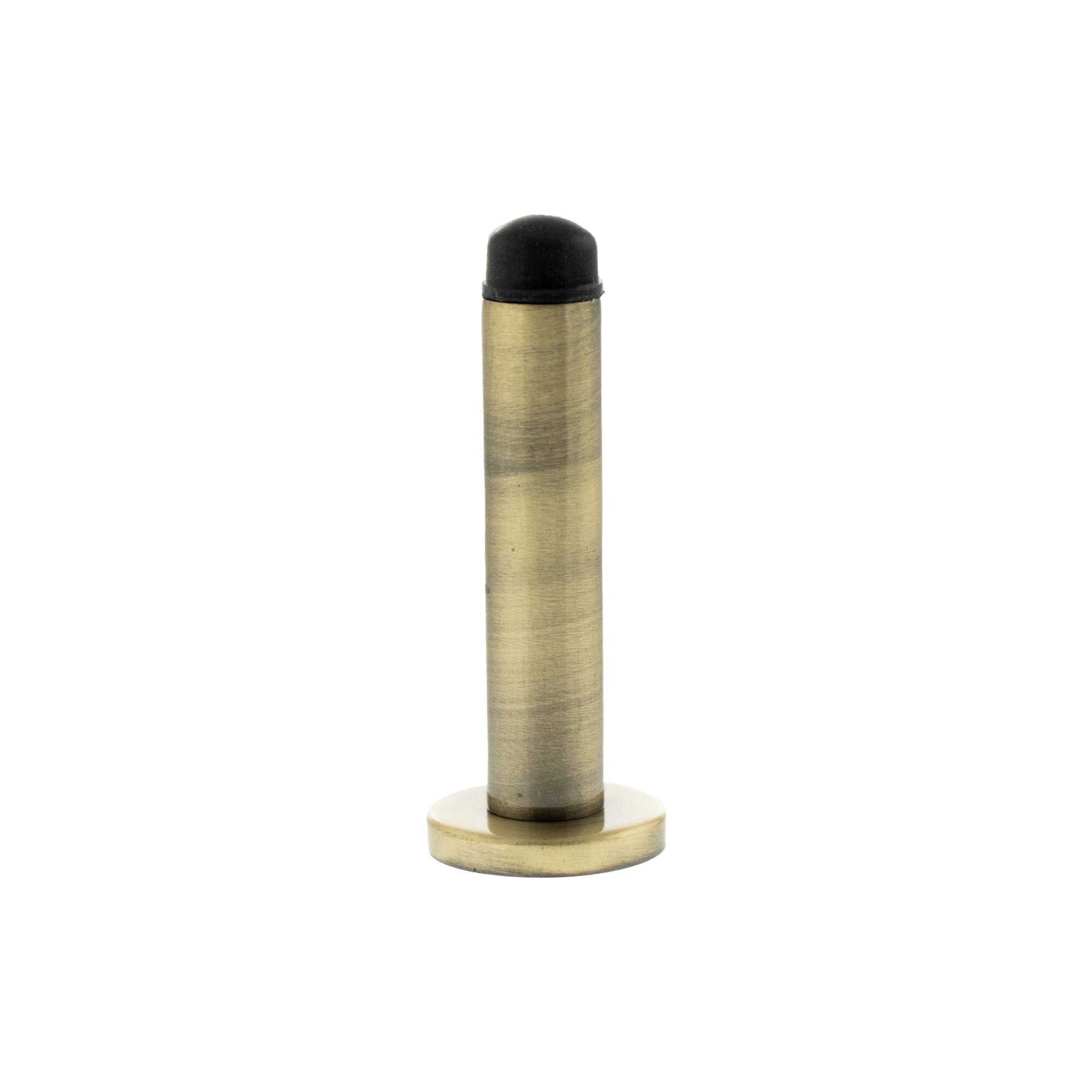 Atlantic Premium Wall Mounted Door Stop on Concealed Fix Rose - Antique Brass