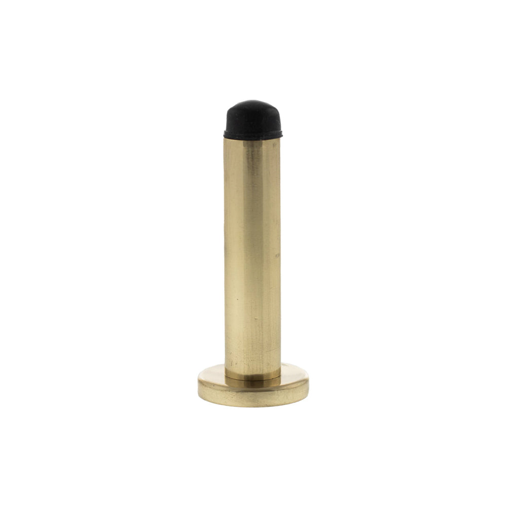 Atlantic Premium Wall Mounted Door Stop on Concealed Fix Rose - Polished Brass