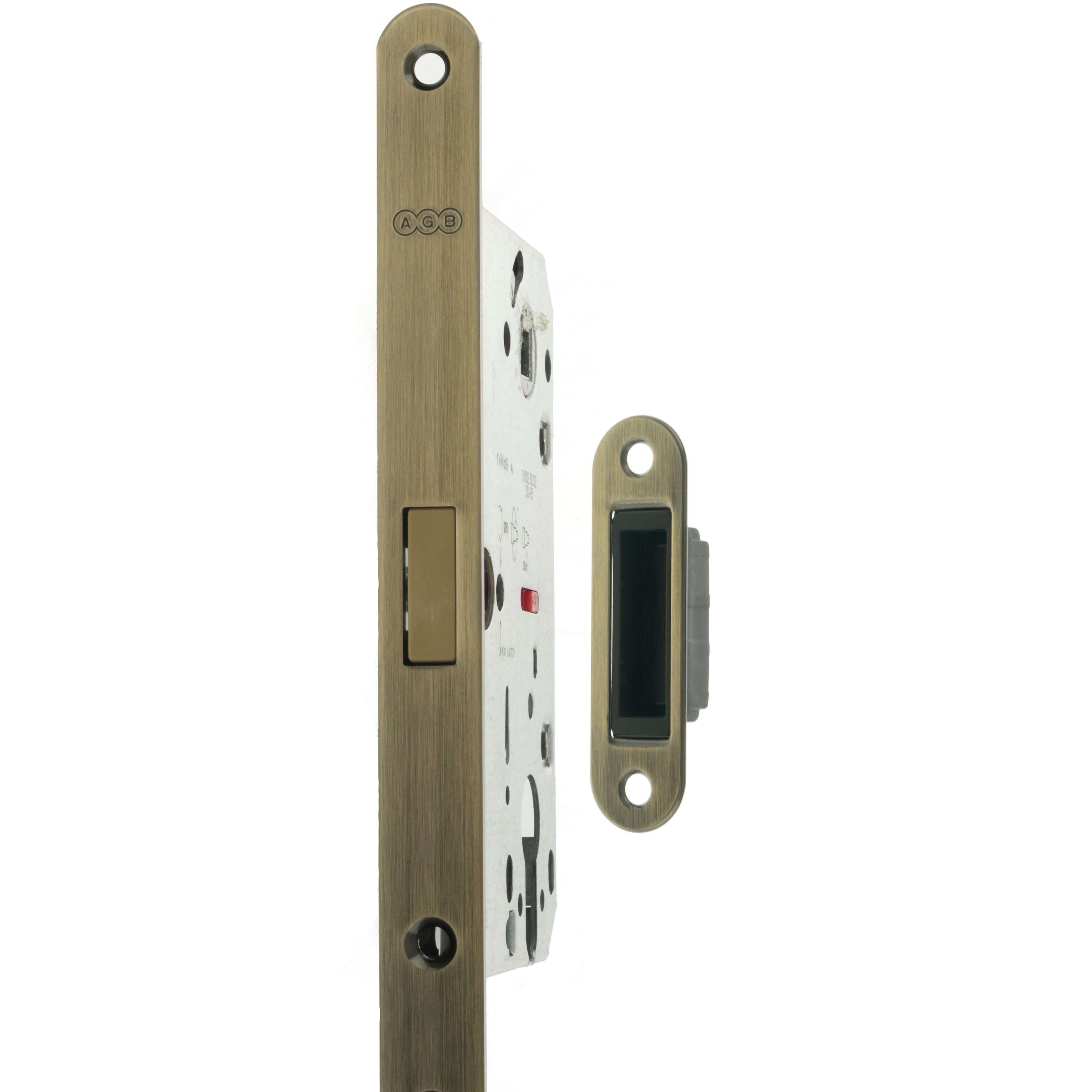 AGB Polaris 2XT Magnetic Euro Profile Sashlock 50mm backset - Antique Brass