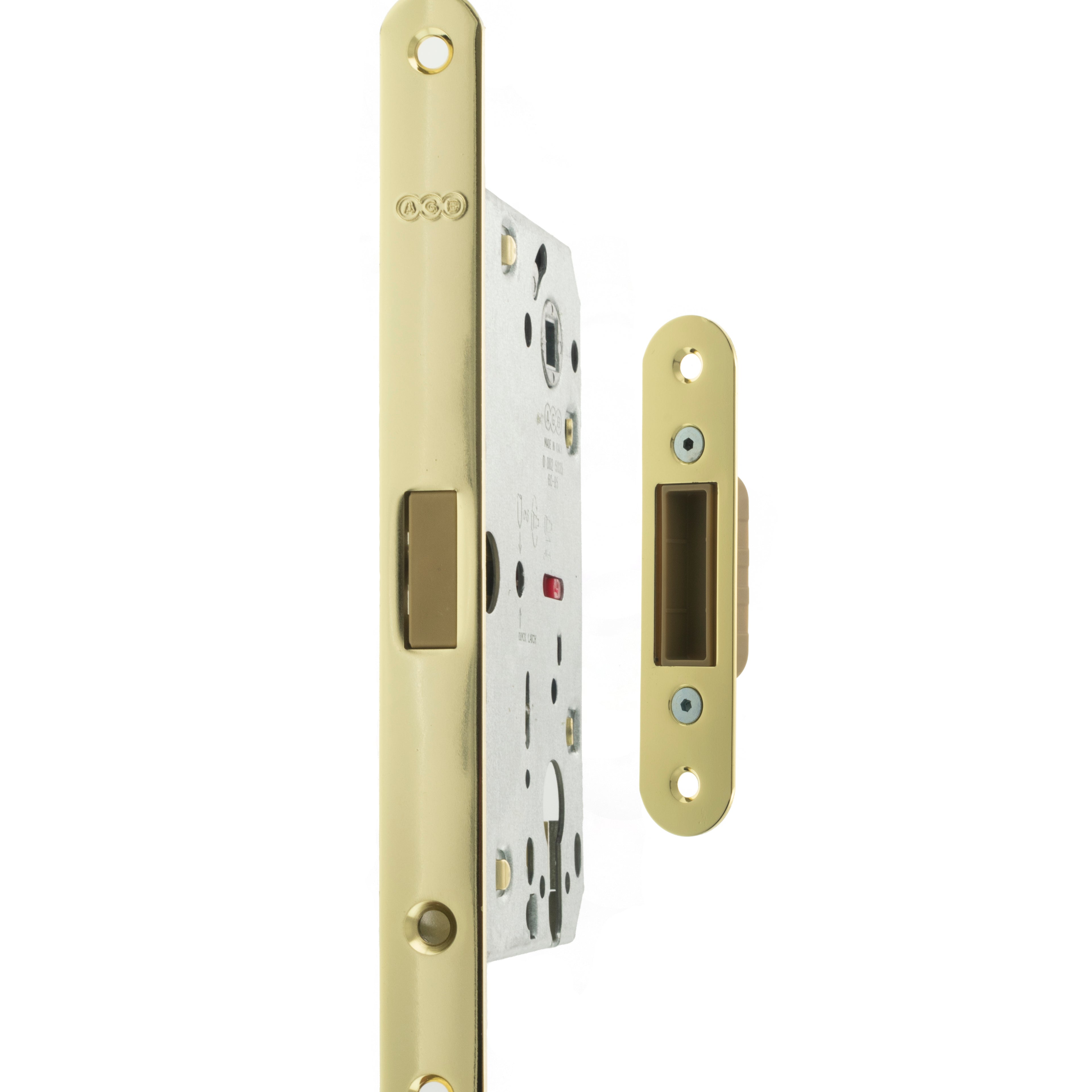 AGB Polaris 2XT Magnetic Euro Profile Sashlock 60mm backset - Polished Brass