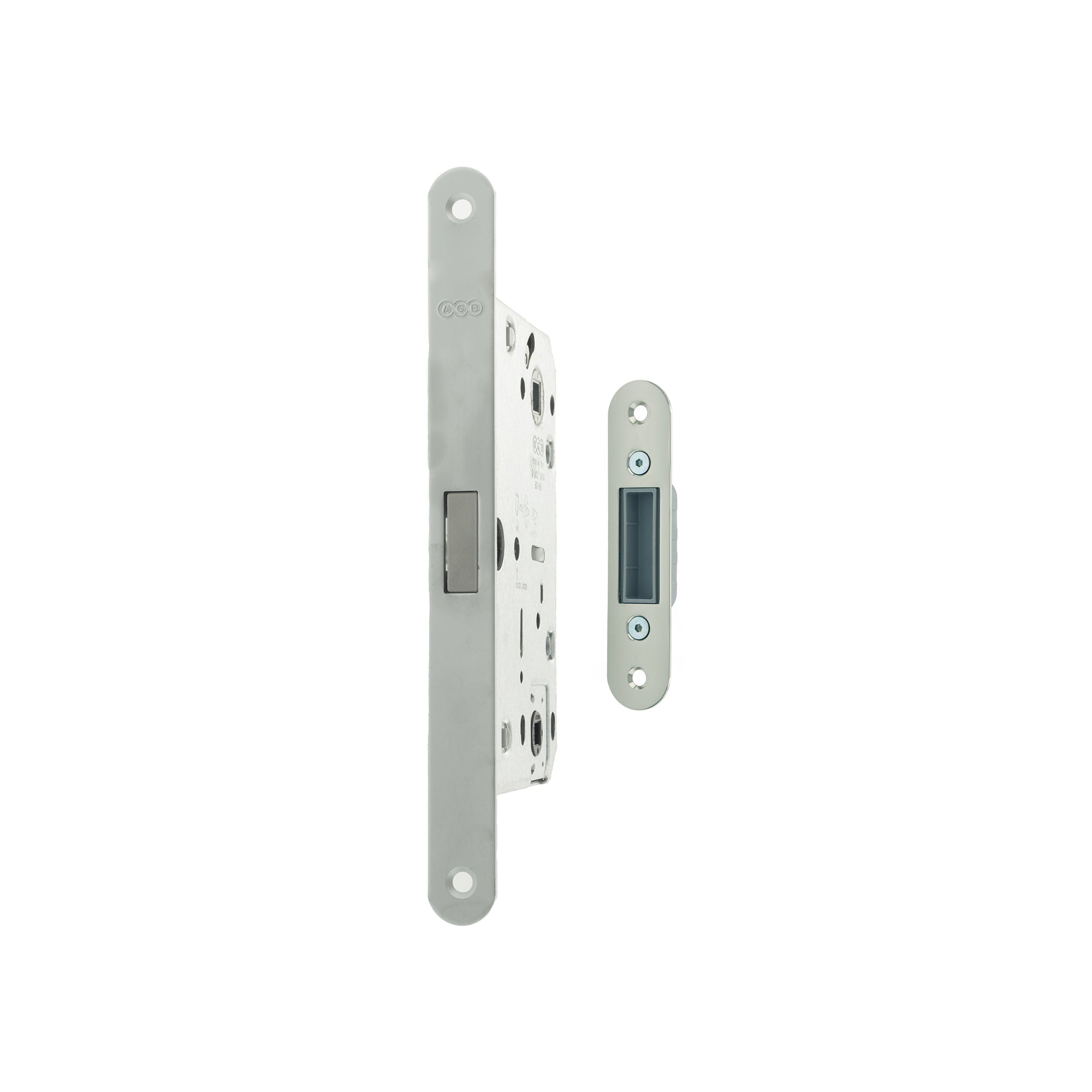 AGB Polaris 2XT Magnetic Bathroom Lock 50mm backset - Satin Chrome
