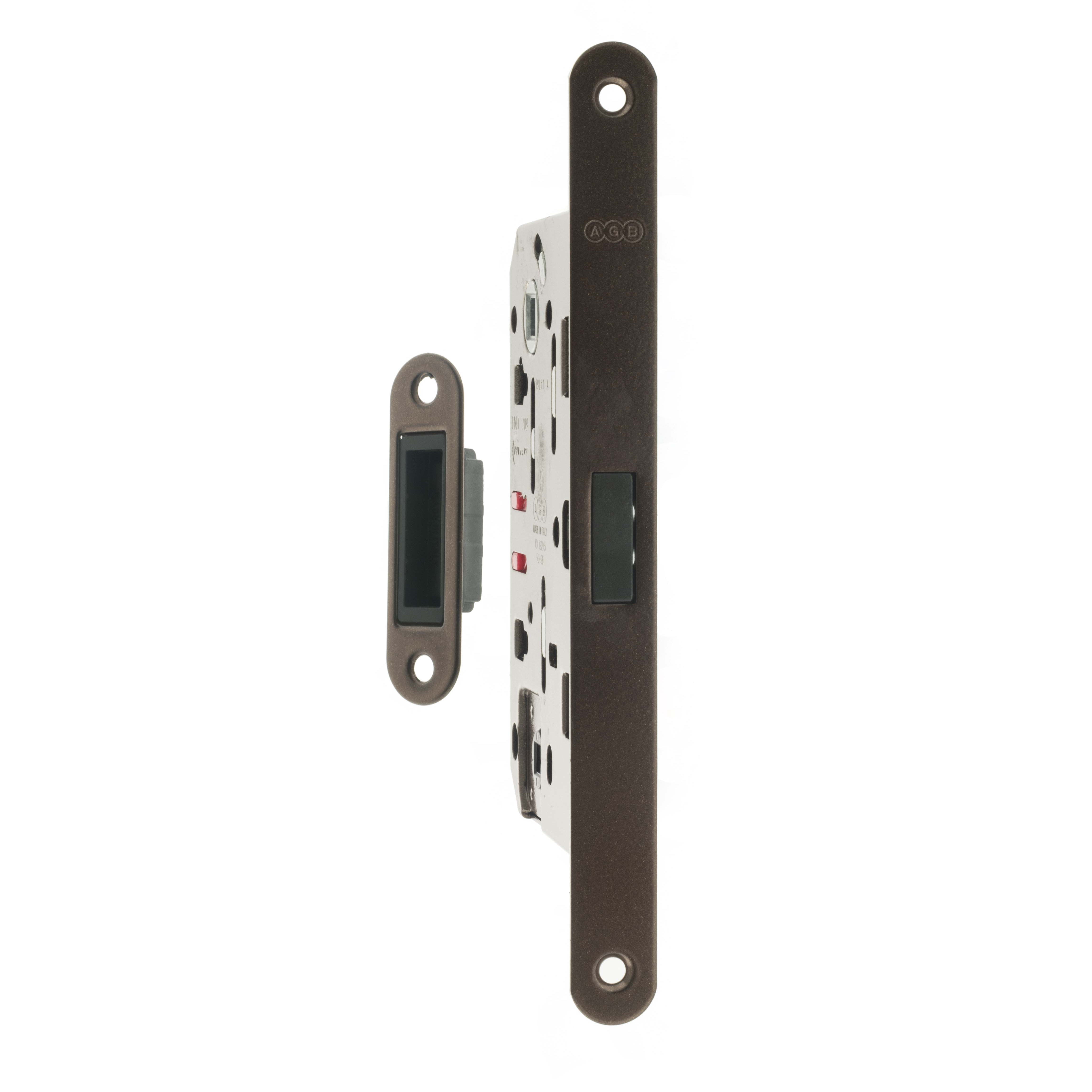 AGB Polaris 2XT Magnetic Bathroom Lock 50mm backset - Bronze