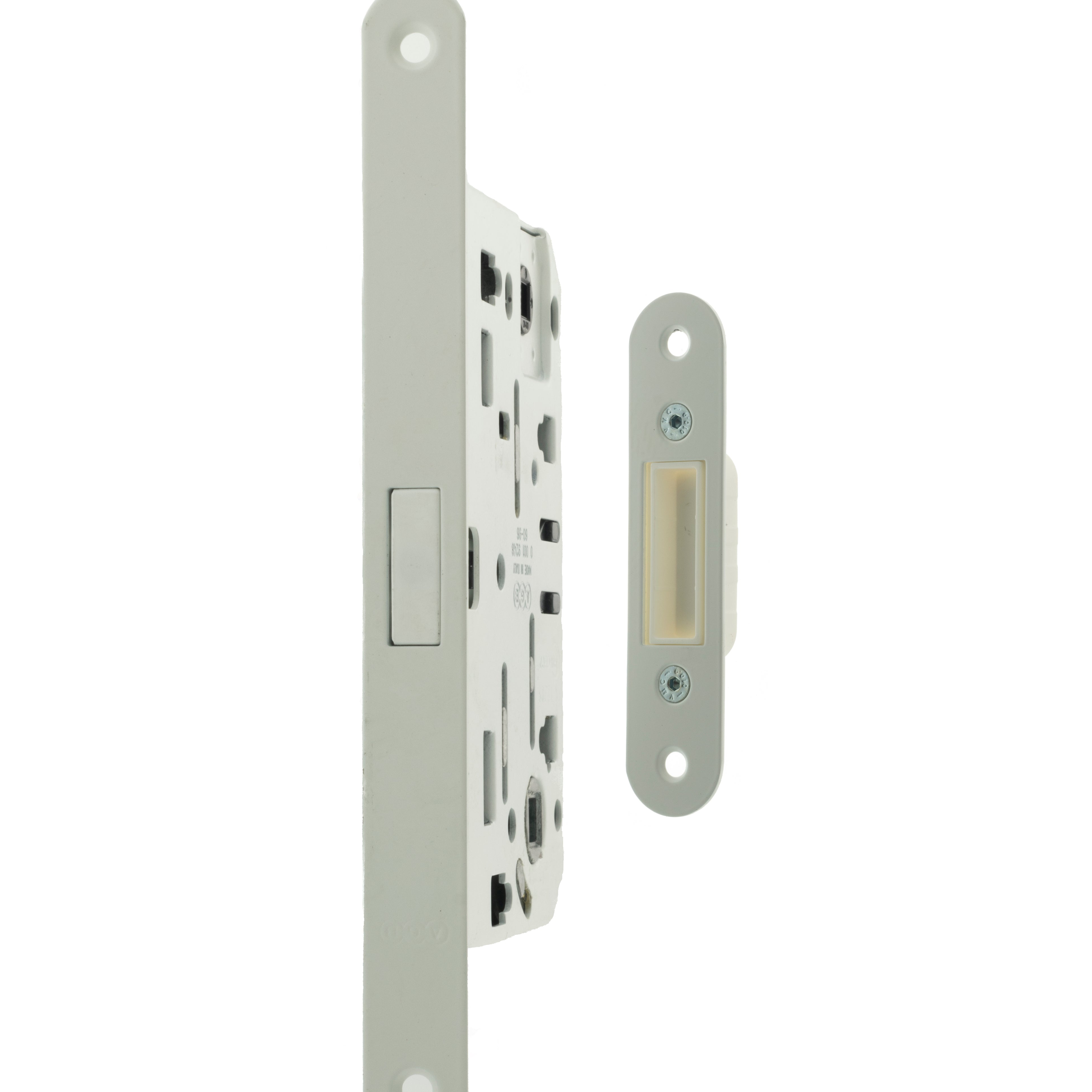 AGB Polaris 2XT Magnetic Bathroom Lock 60mm backset - White