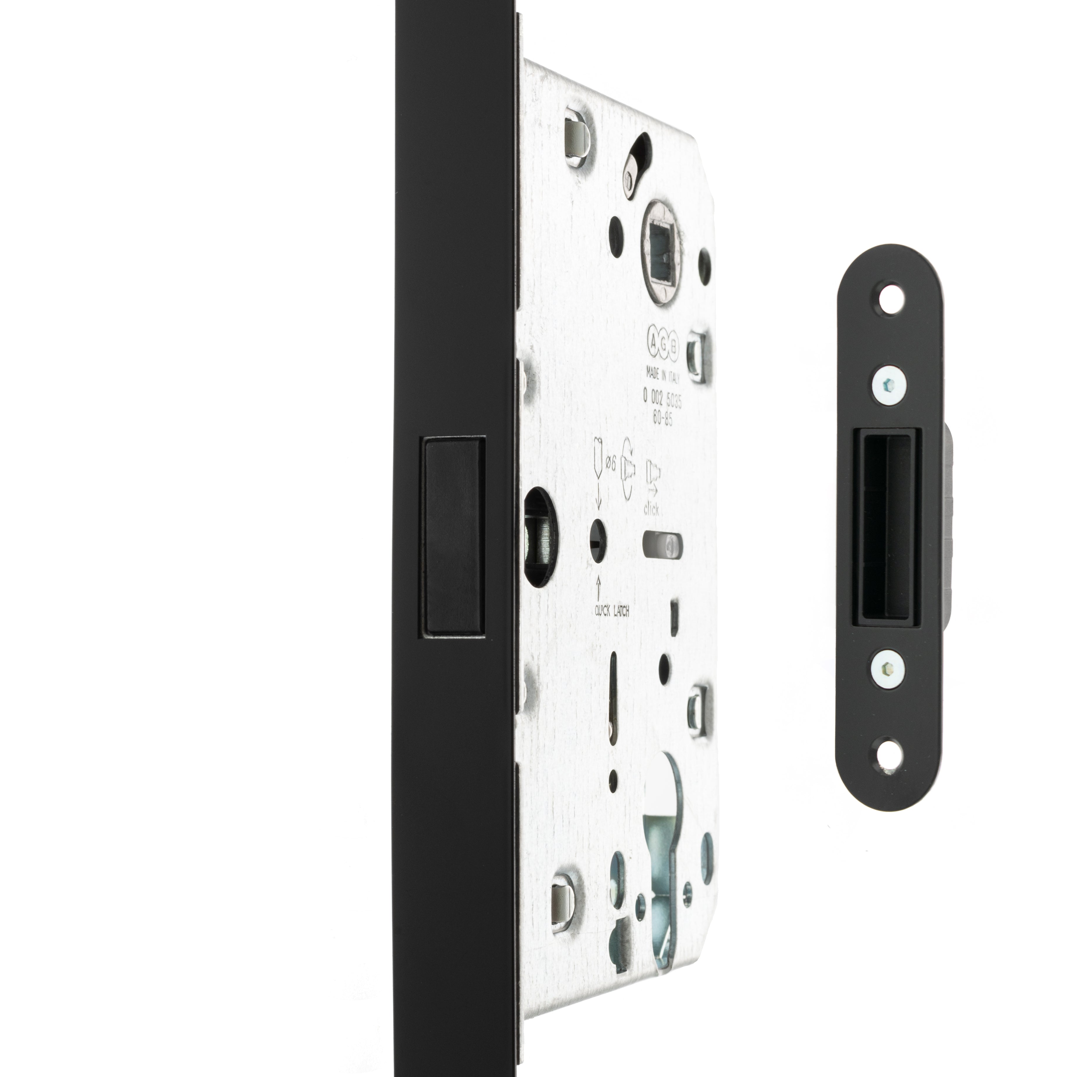AGB Revolution XT Magnetic Euro Profile Sashlock 60mm backset - Matt Black
