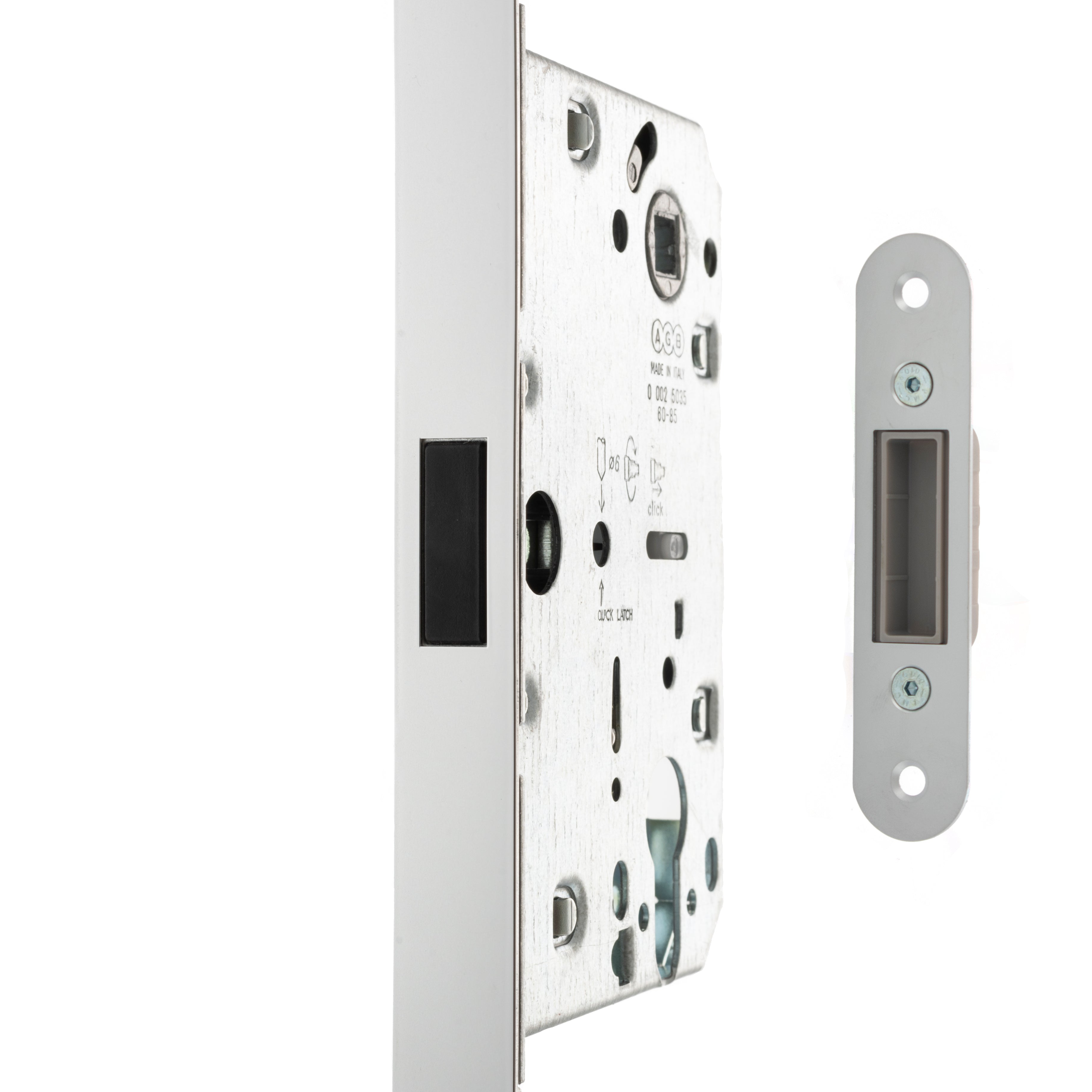 AGB Revolution XT Magnetic Euro Profile Sashlock 60mm backset - Polished Chrome