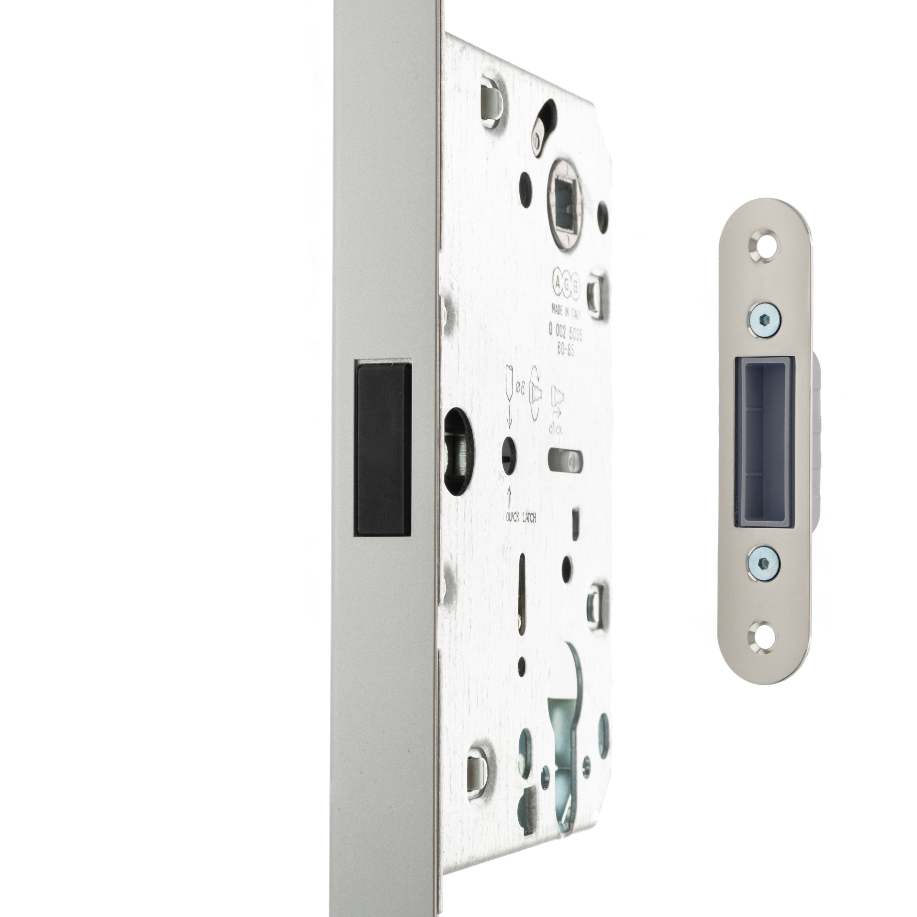 AGB Revolution XT Magnetic Euro Profile Sashlock 60mm backset - Satin Chrome