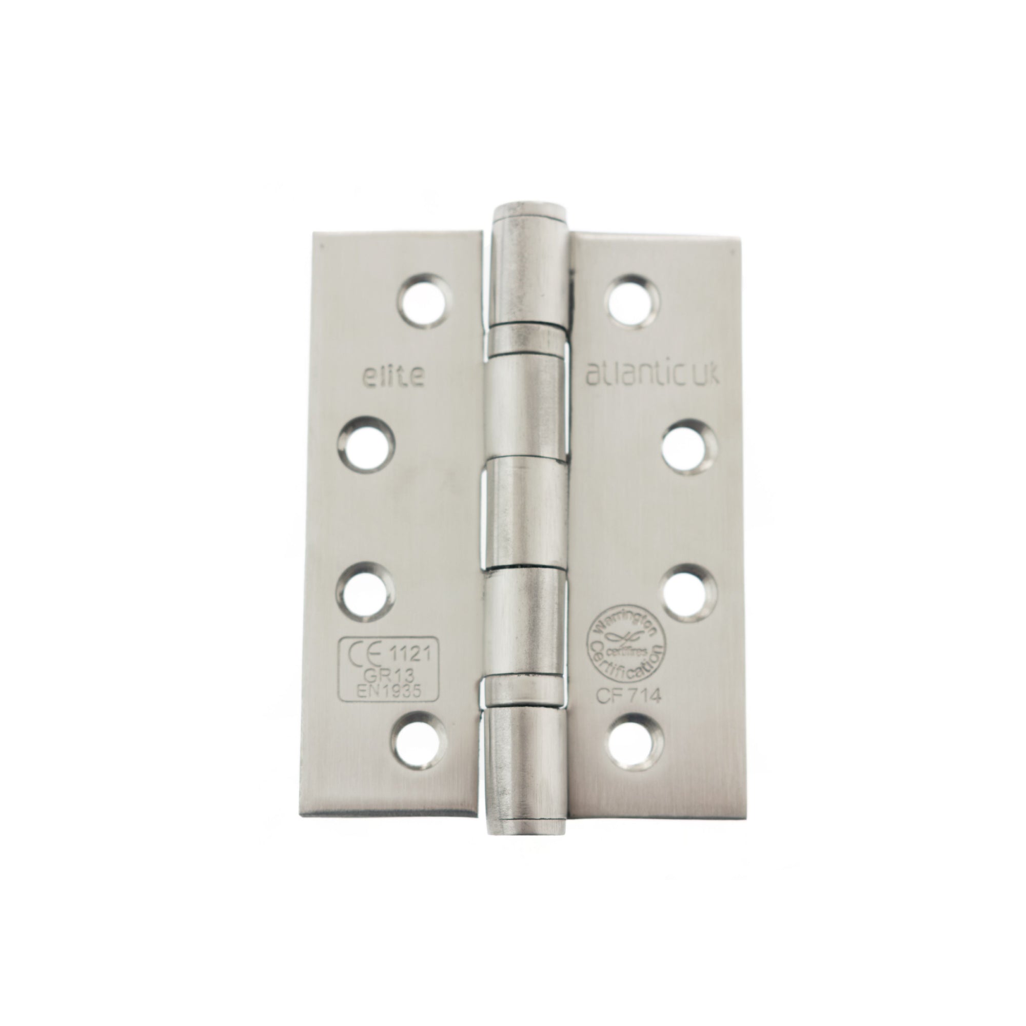 Atlantic Ball Bearing Hinges Grade 13 Fire Rated 4" x 3" x 3mm - Satin Stainless Steel