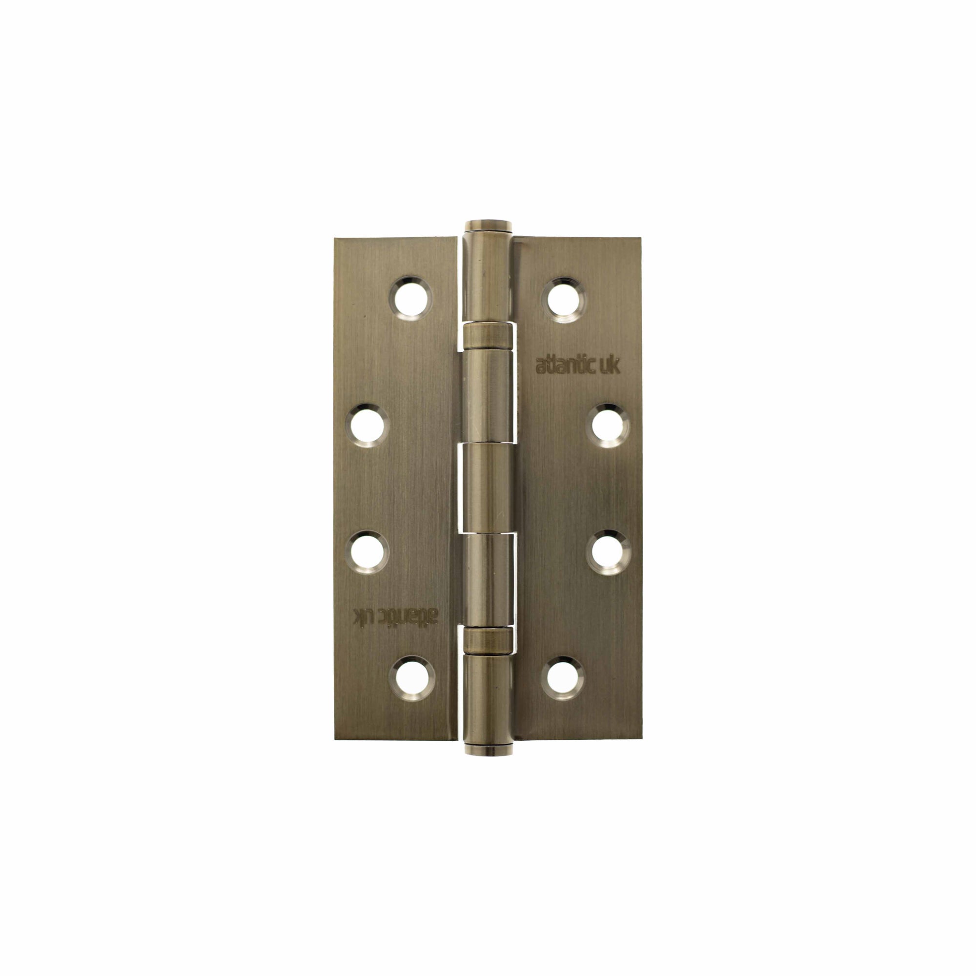 Atlantic Slim Knuckle Ball Bearing Hinges 4" x 2.5" x 2.5mm - Antique Brass