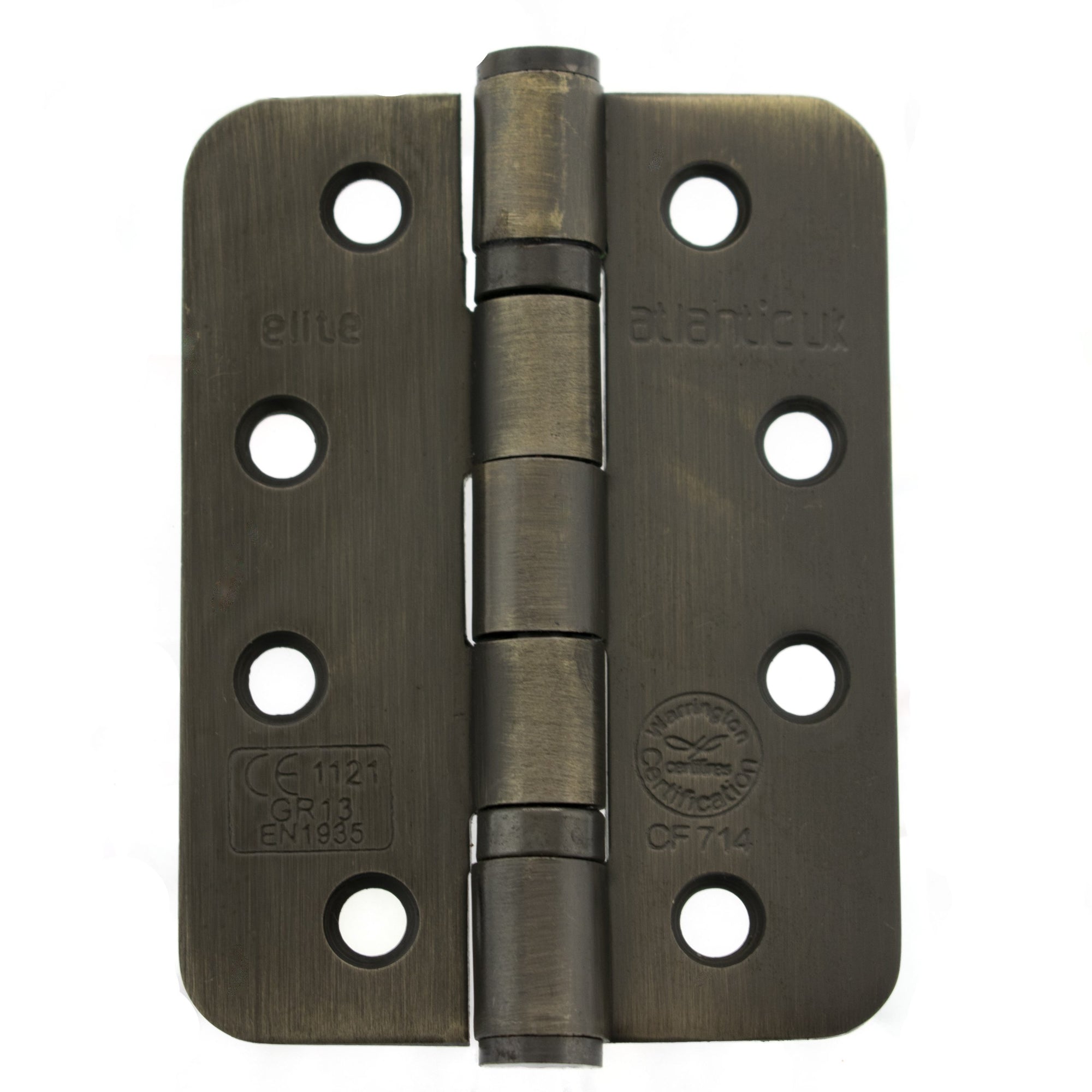 Atlantic Radius Corner Ball Bearing Hinges Grade 13 Fire Rated 4" X 3" X 3mm - Urban Bronze