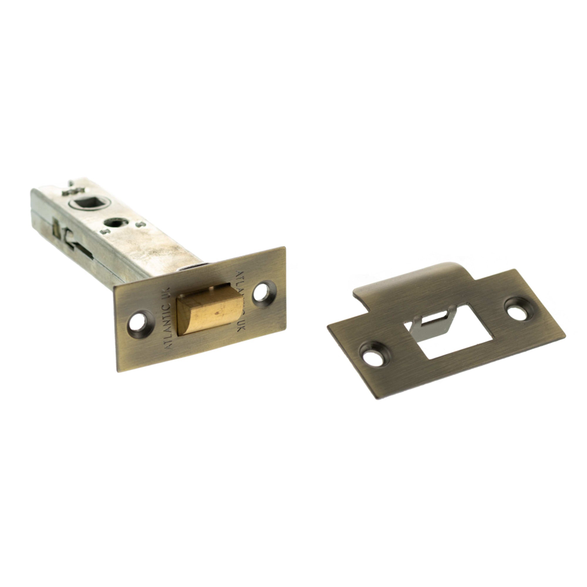 Atlantic Heavy Duty Bolt Through Tubular Latch 4" - Matt Antique Brass