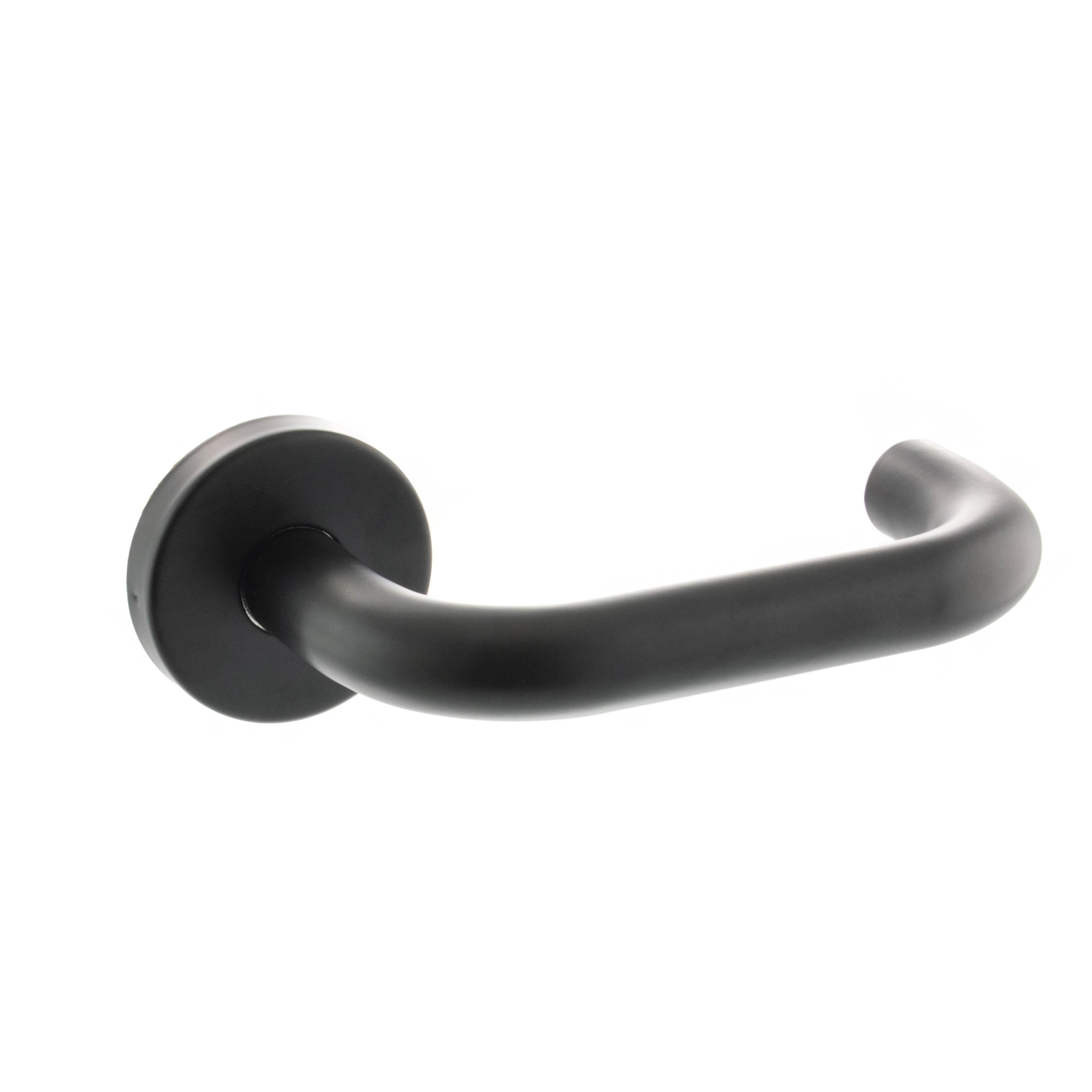 Atlantic Return To Door Lever Door Handle - Matt Black