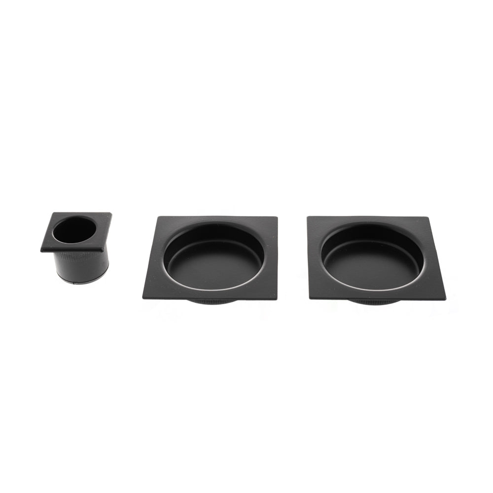 AGB Sliding Door Flush Pull Square - Matt Black