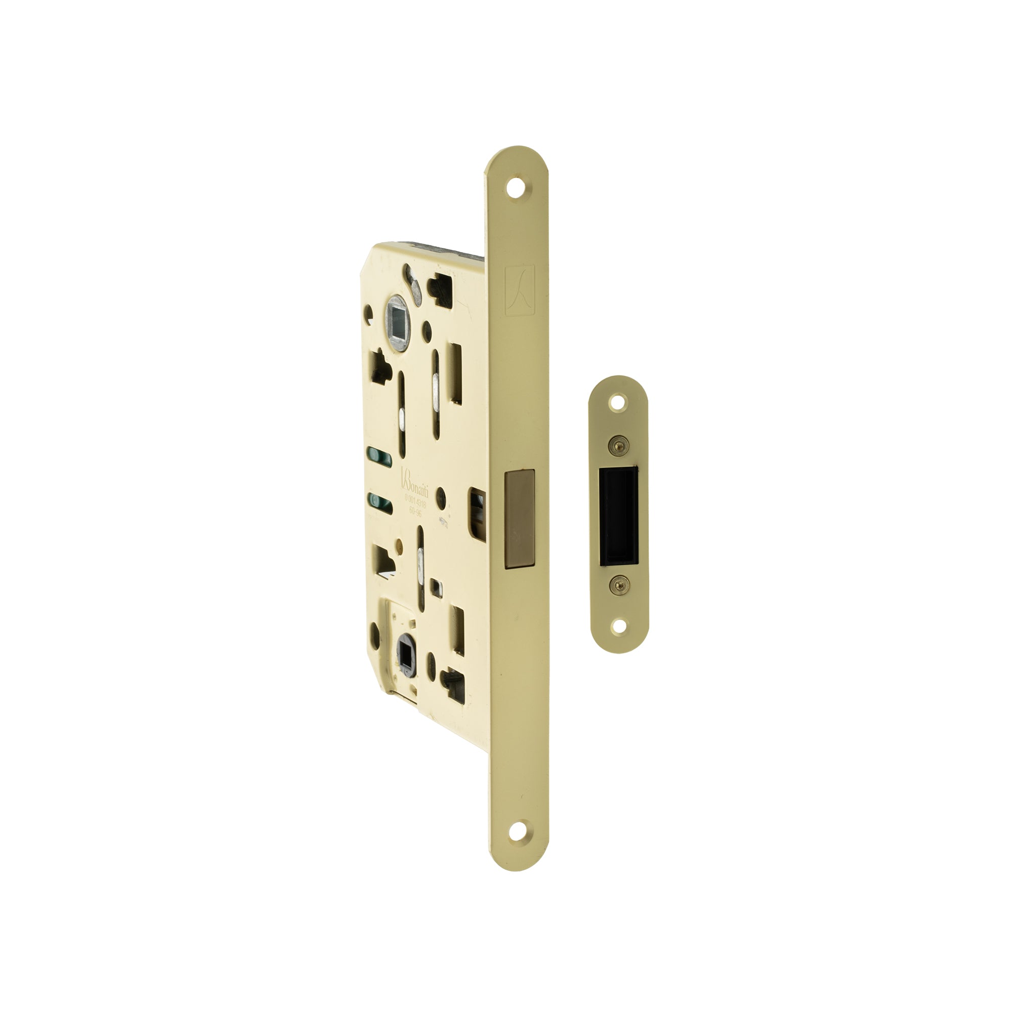 Bonaiti Polaris 2XT Magnetic Bathroom Lock 60mm backset - Satin Brass