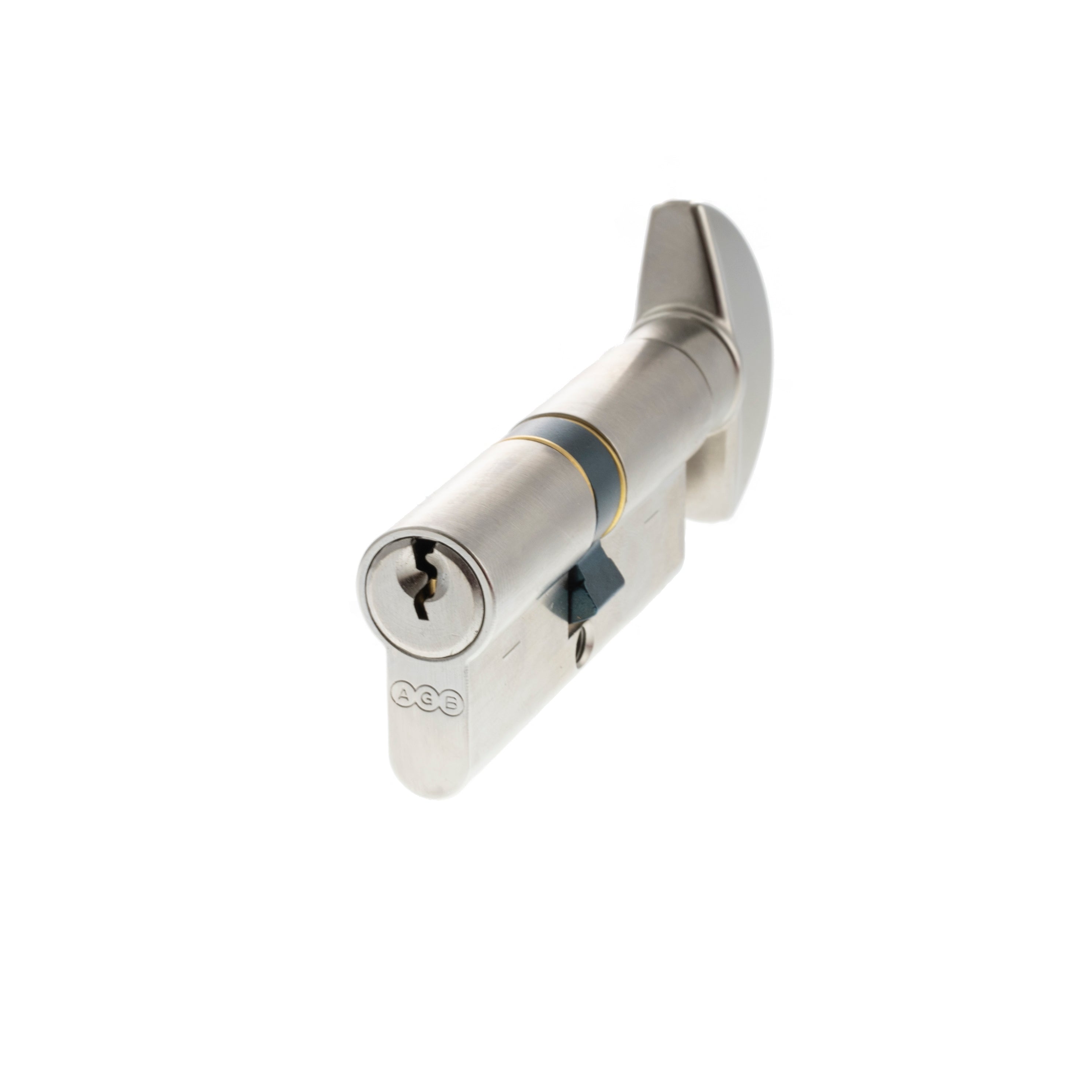 AGB Euro Profile 5 Pin Cylinder Key to Turn 35-35mm (70mm) - Satin Chrome