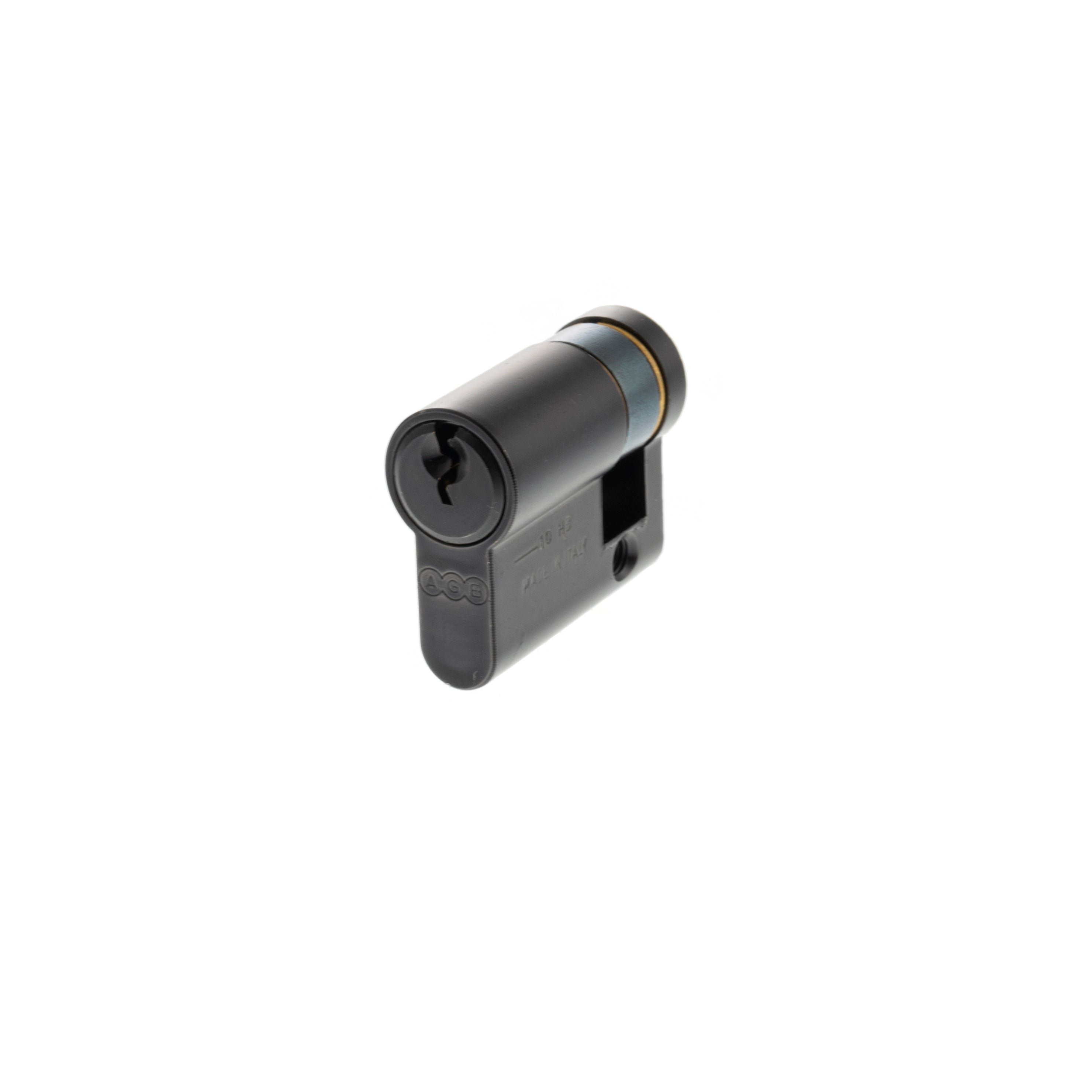 AGB Euro Profile 5 Pin Single Cylinder 30-10mm (40mm) - Matt Black
