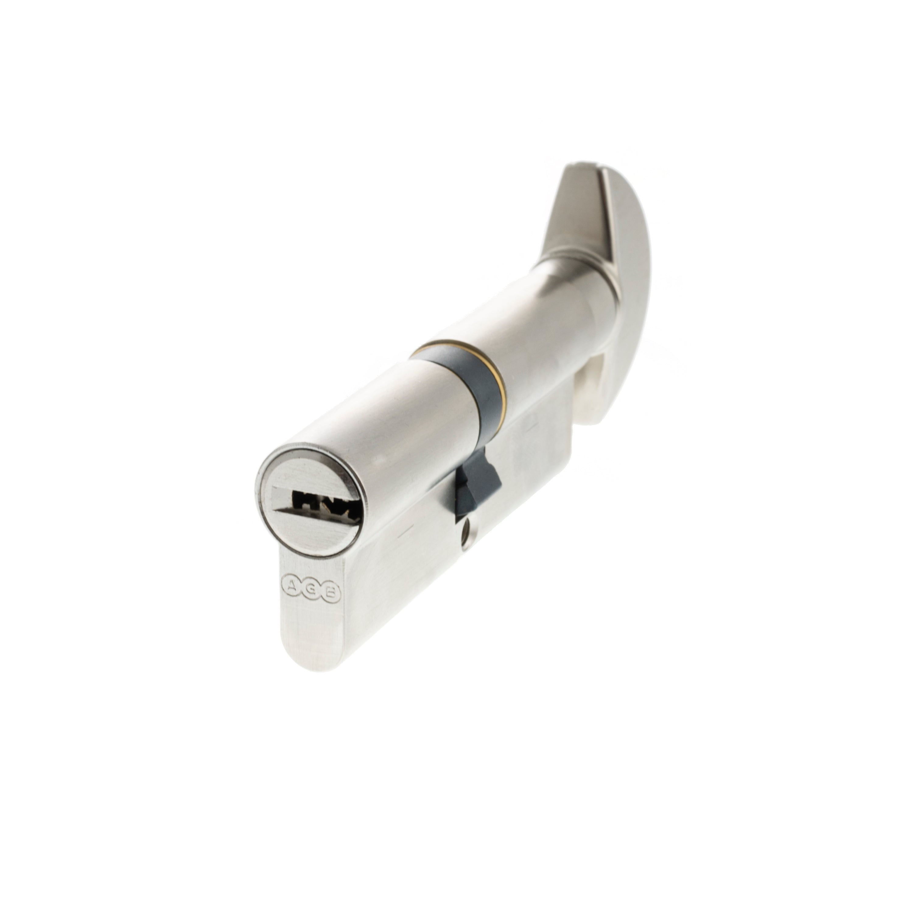AGB Euro Profile 15 Pin Cylinder Key to Turn 40-40mm (80mm) - Satin Chrome