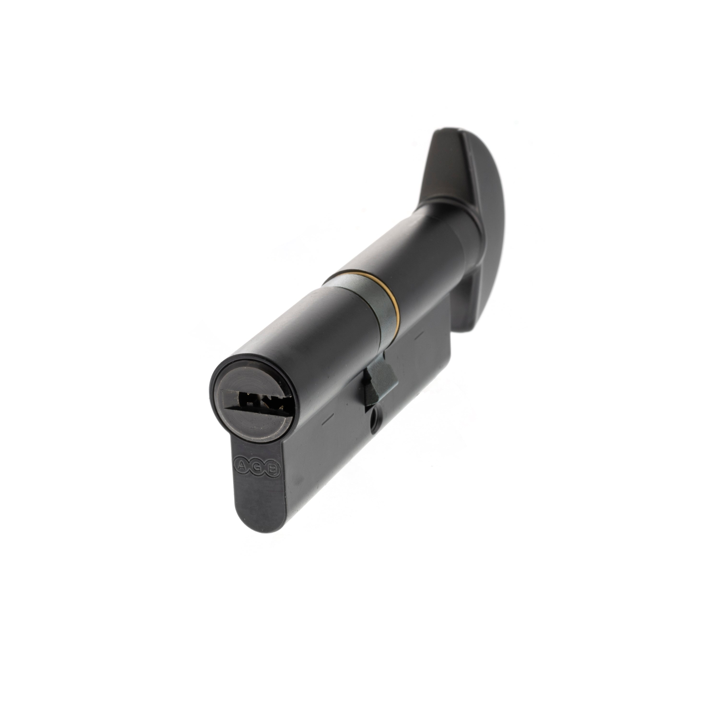 AGB Euro Profile 15 Pin Cylinder Key to Turn 40-40mm (80mm) - Matt Black