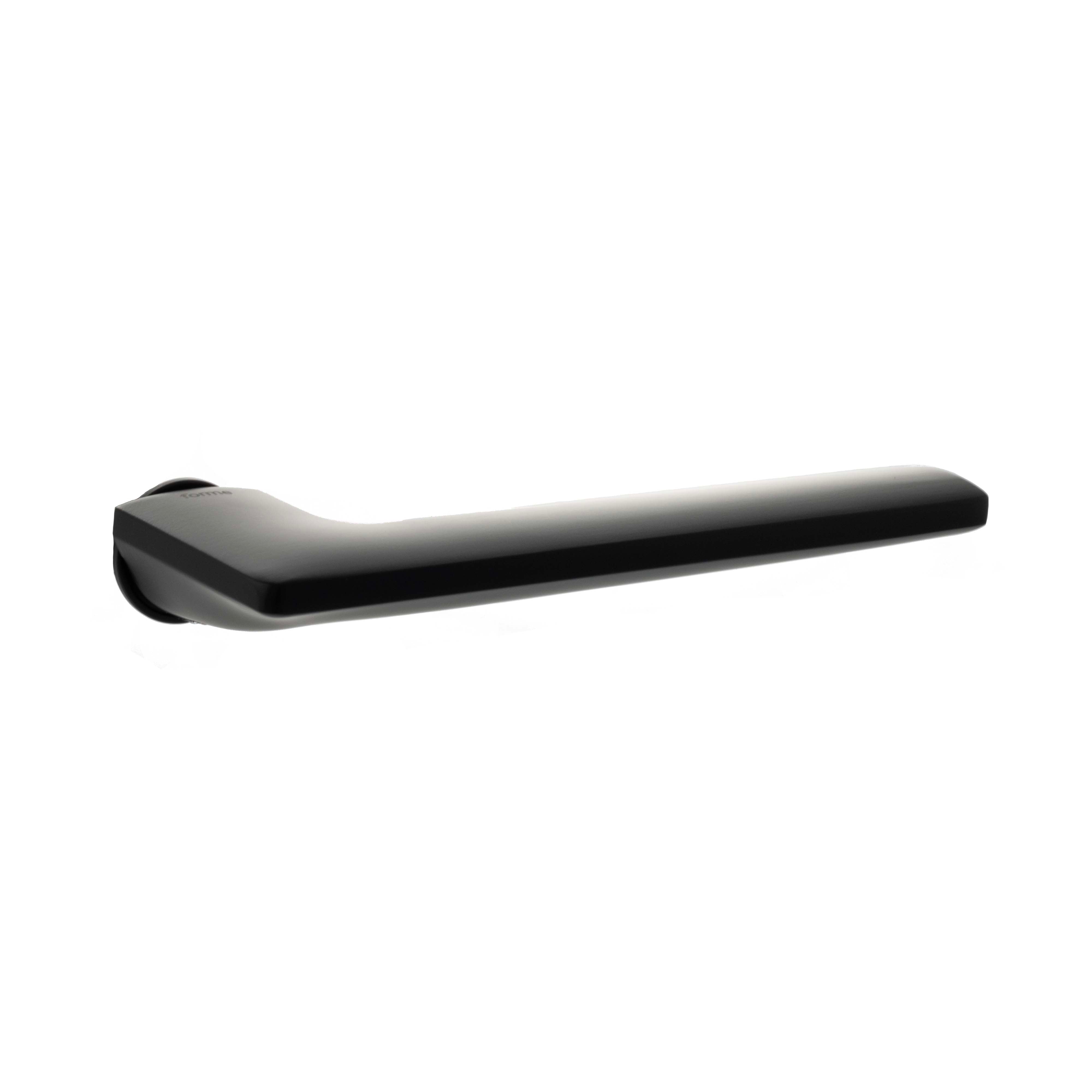Forme Boston Lever Door Handle on Concealed Round Rose - Matt Black