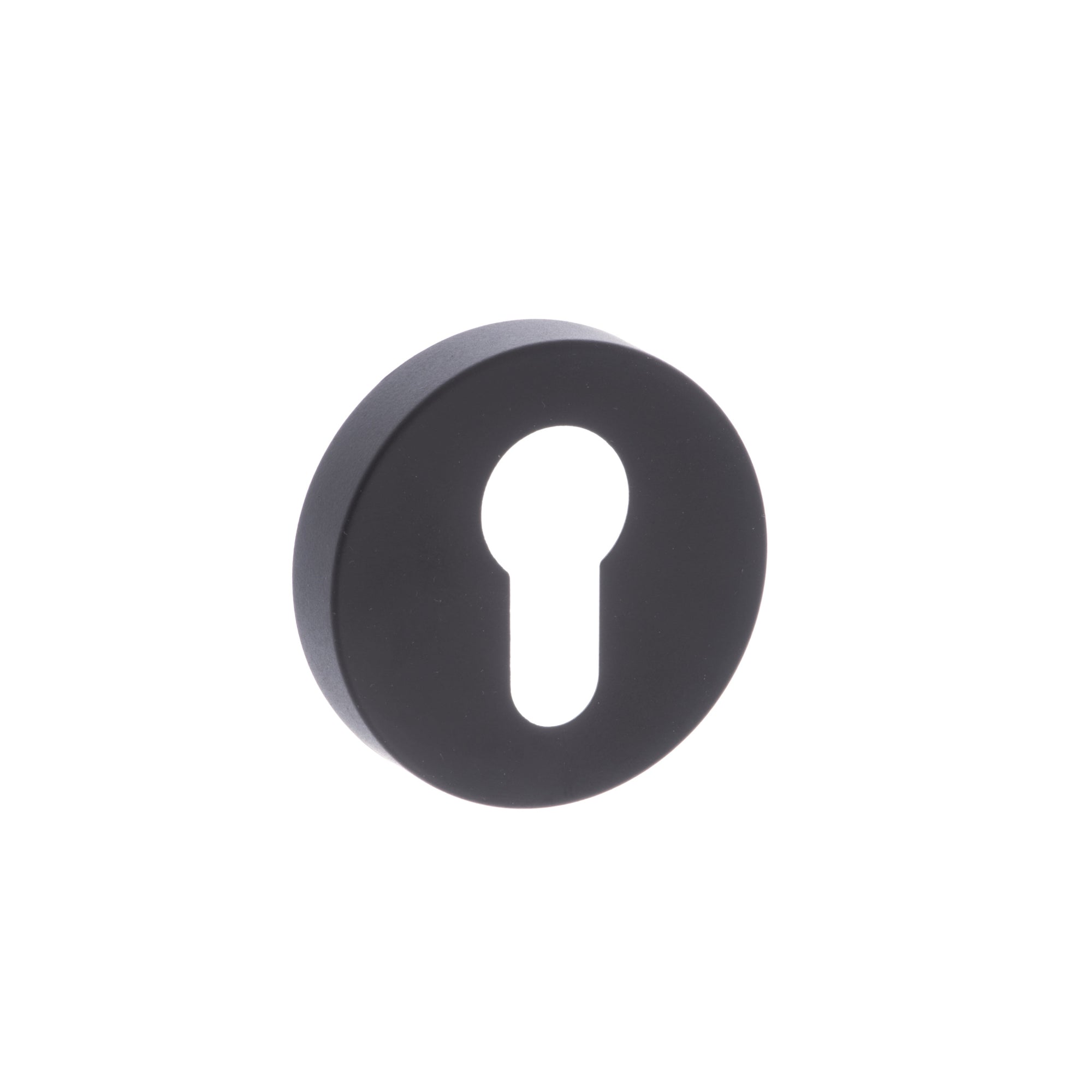 Forme Euro Escutcheons on Minimal Round Rose - Matt Black