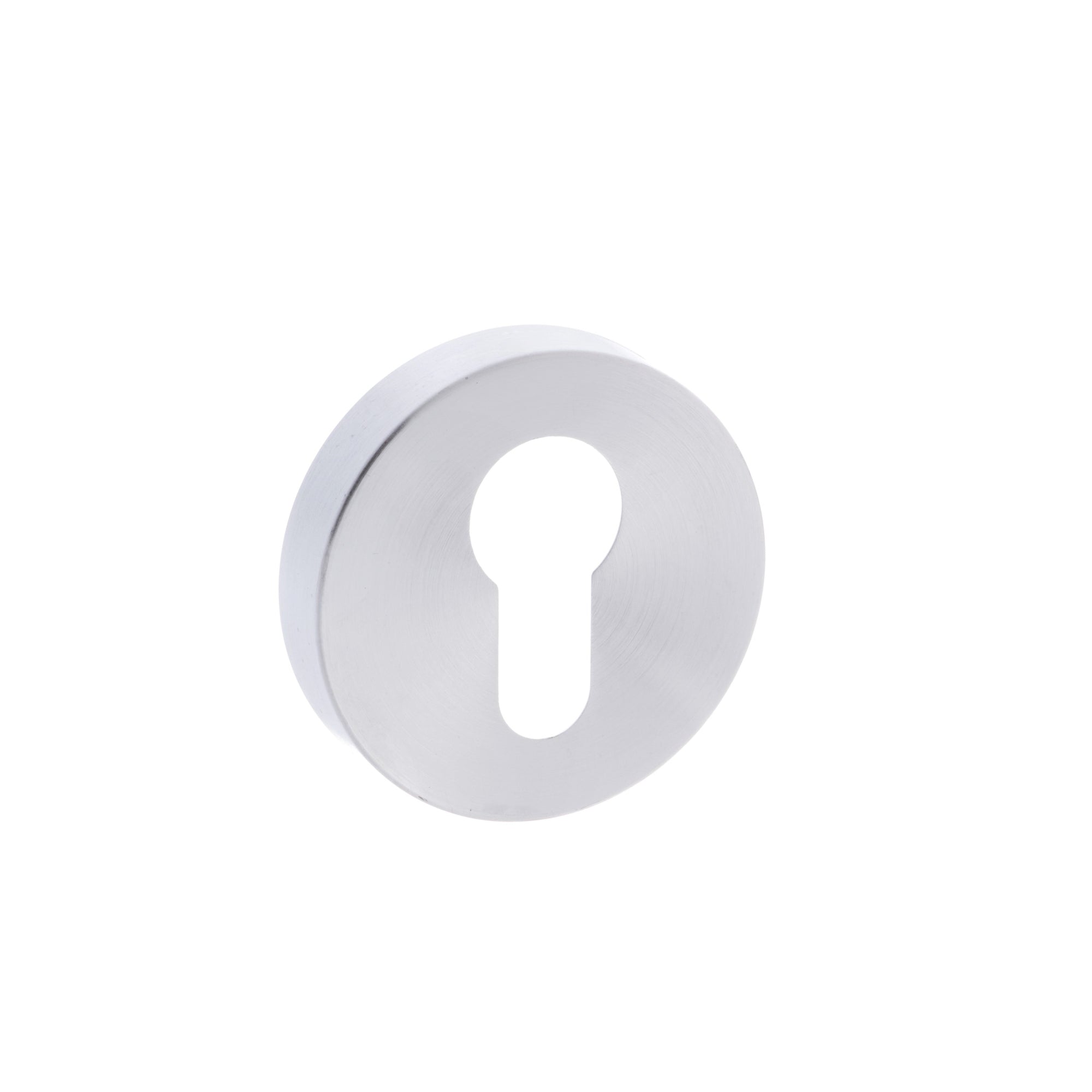 Forme Euro Escutcheons on Minimal Round Rose - Satin Chrome