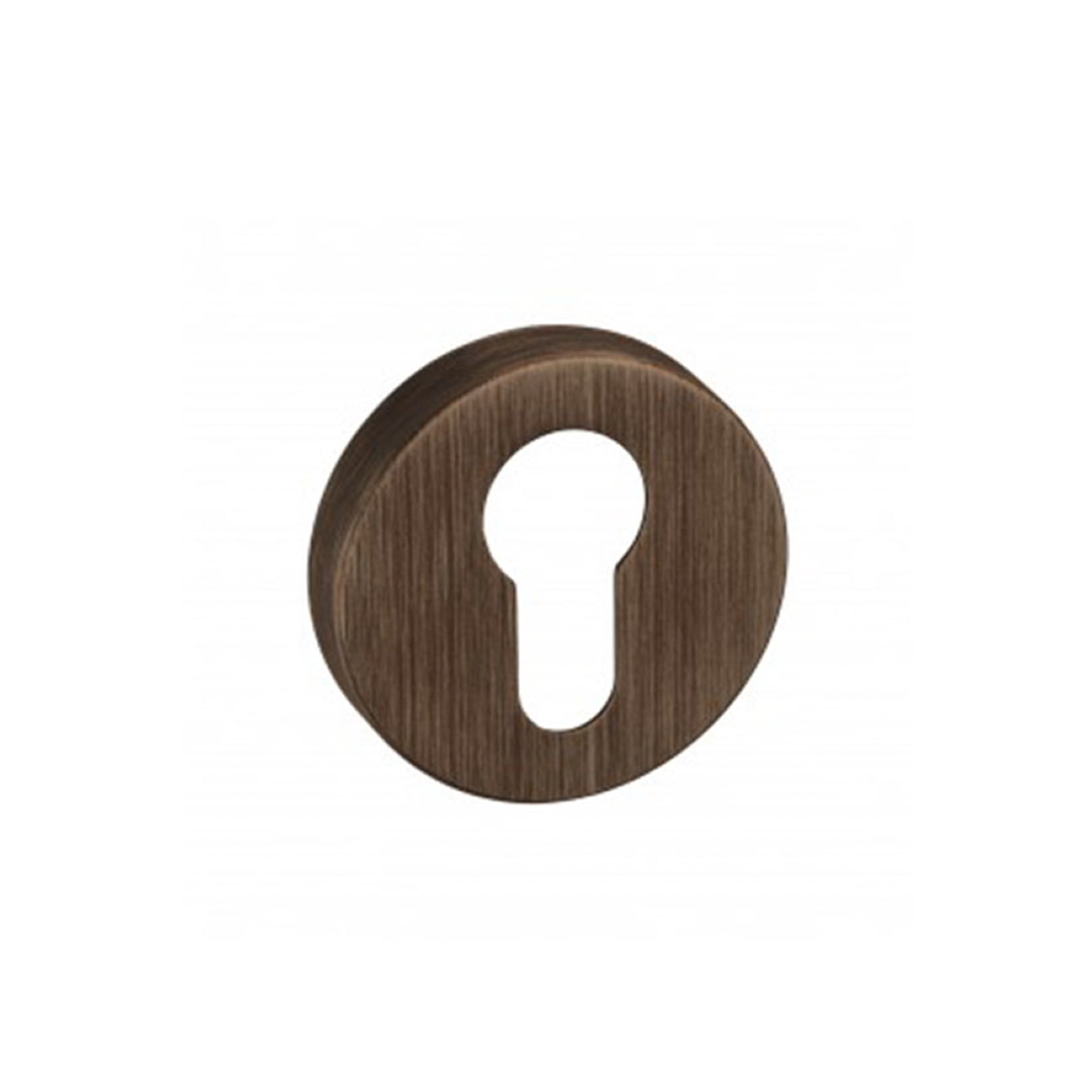 Forme Euro Escutcheons on Minimal Round Rose - Urban Bronze