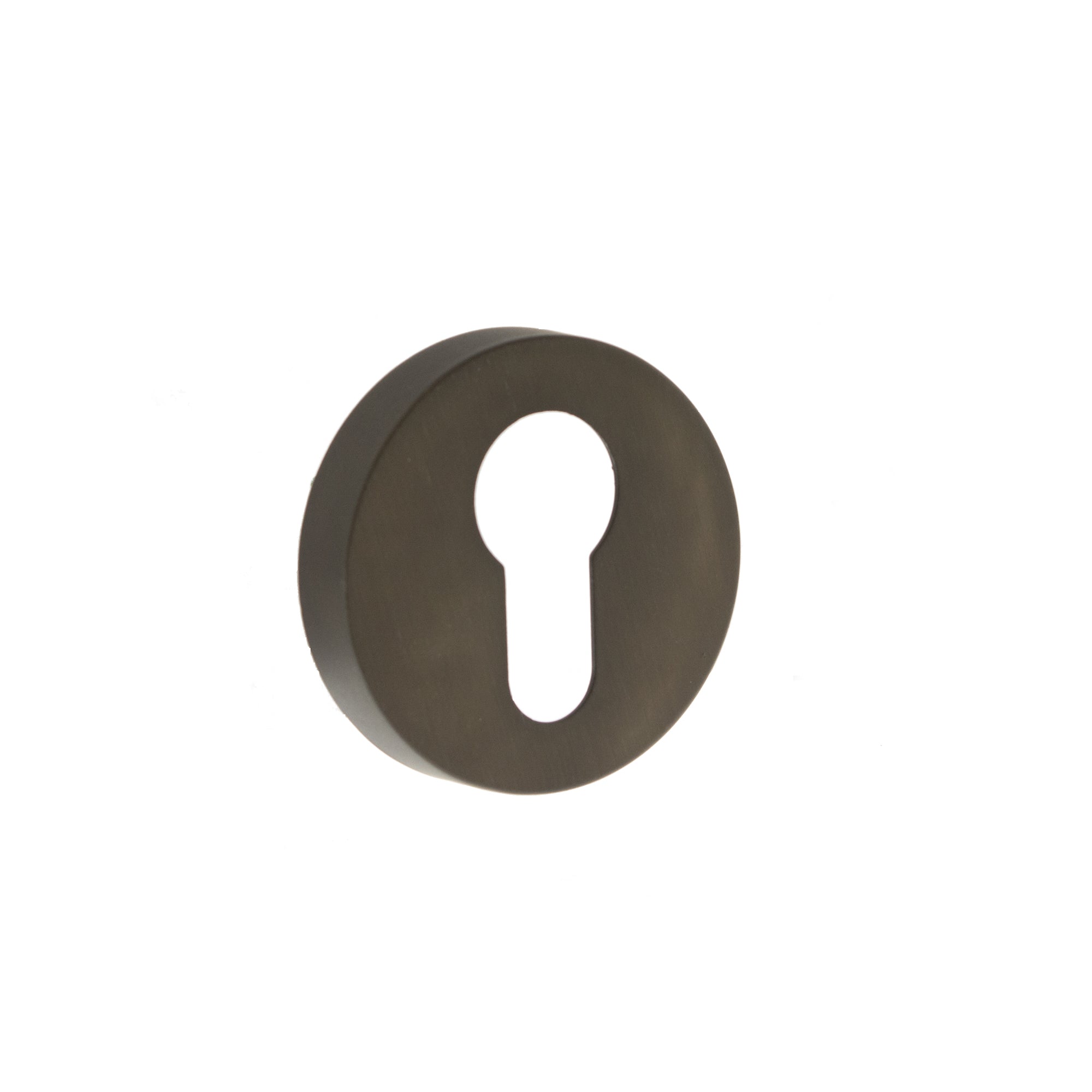 Forme Euro Escutcheons on Minimal Round Rose - Urban Dark Bronze