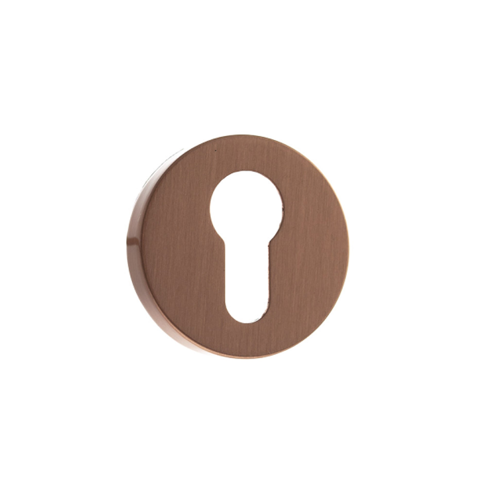 Forme Euro Escutcheons on Minimal Round Rose - Urban Satin Copper