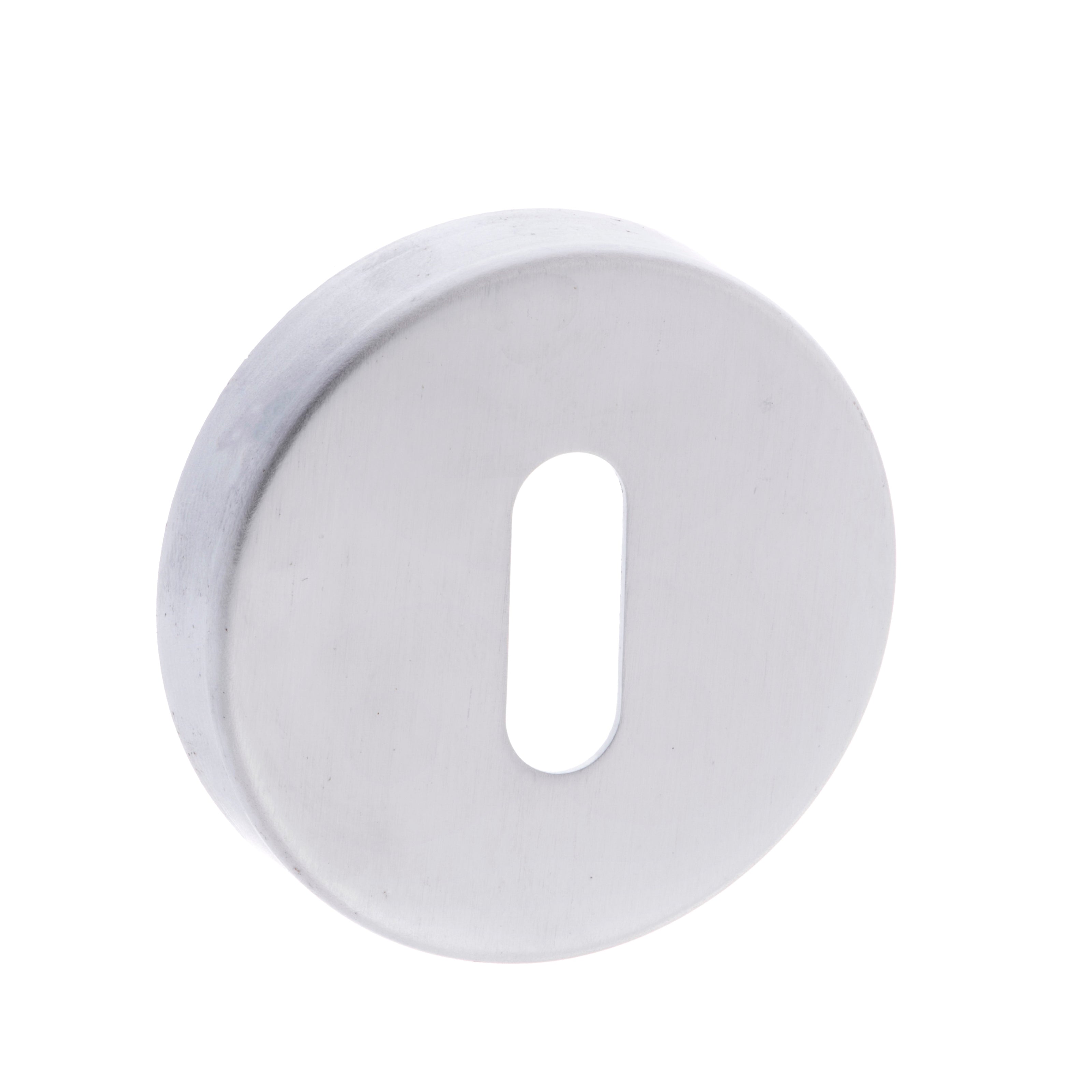 CleanTouch Anti-Bac Key Escutcheons on Minimal Round Rose - Satin Chrome