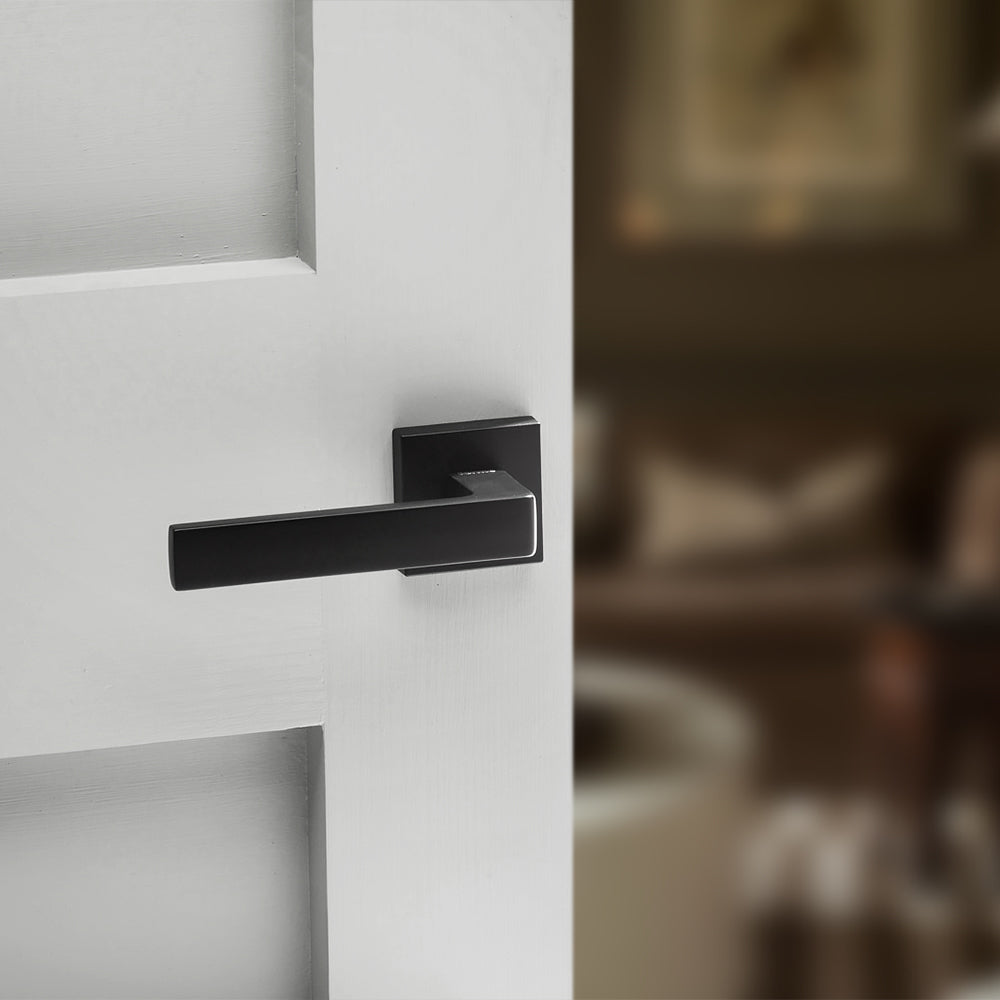 Forme Asti Lever Door Handle on Minimal Square Rose