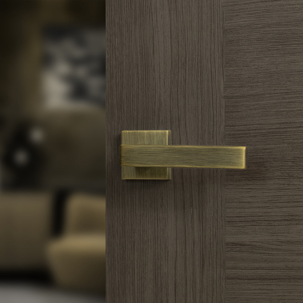 Forme Asti Lever Door Handle on Minimal Square Rose