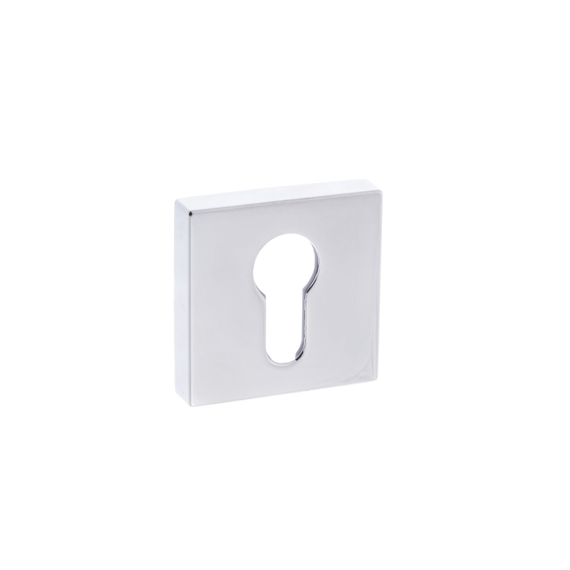 Forme Euro Escutcheons on Minimal Square Rose - Polished Chrome