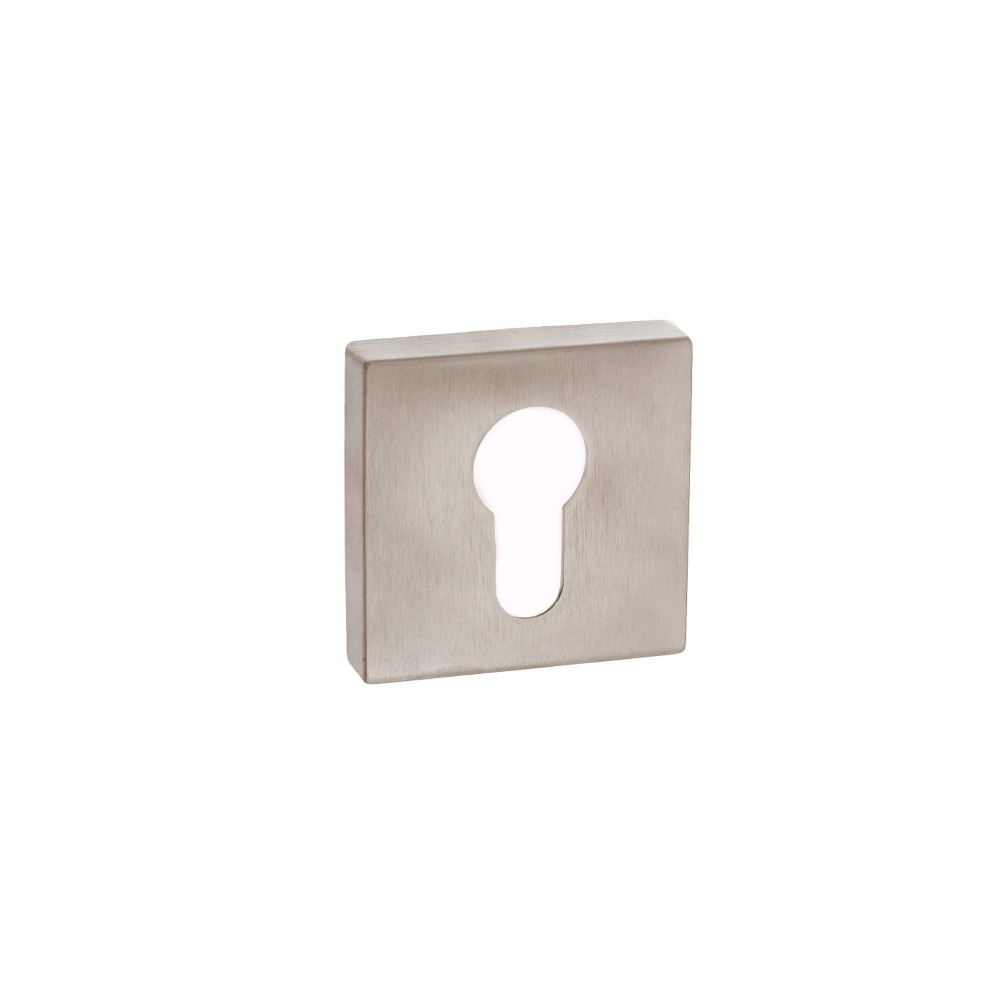 Forme Euro Escutcheons on Minimal Square Rose - Satin Nickel