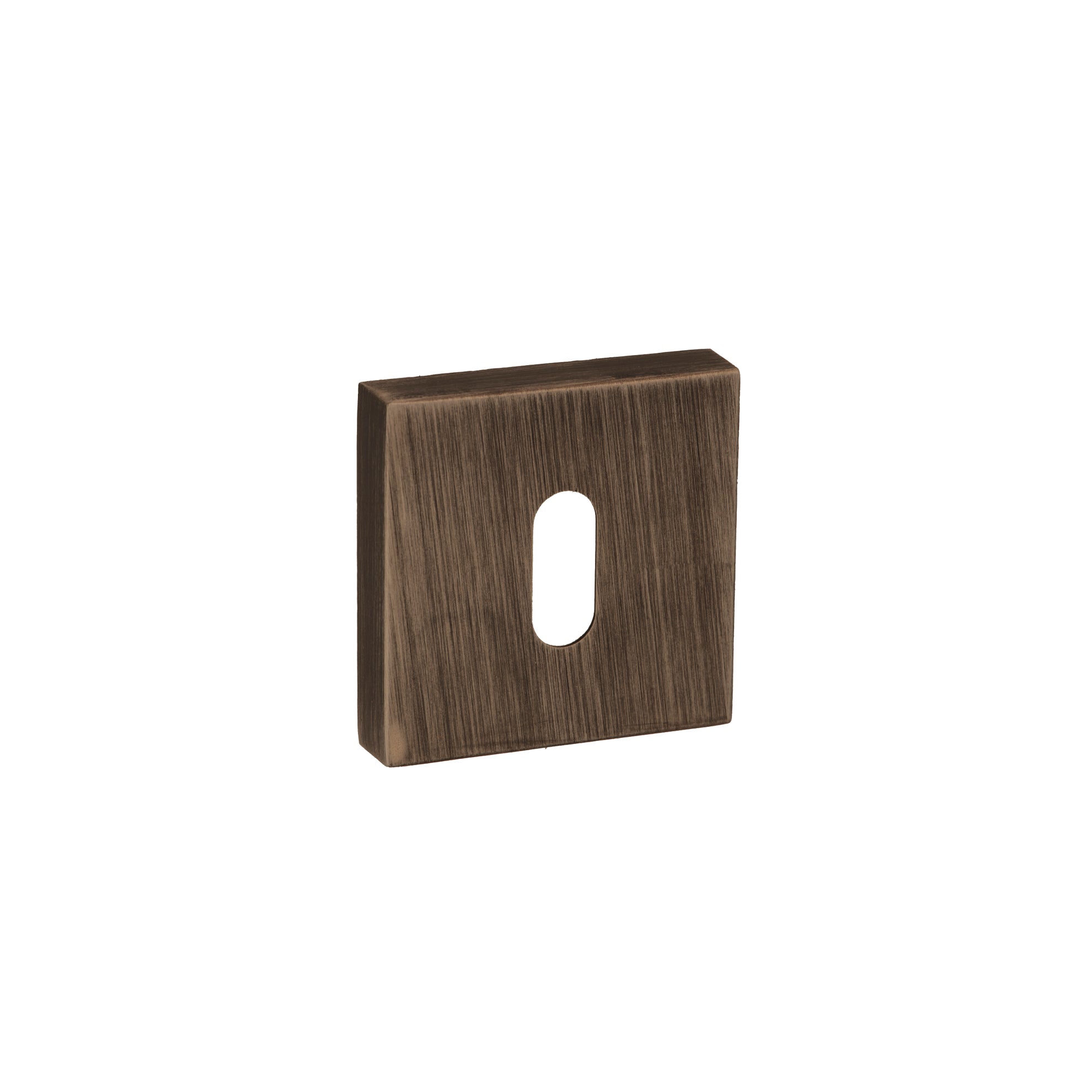 Forme Key Escutcheons on Minimal Square Rose - Urban Bronze