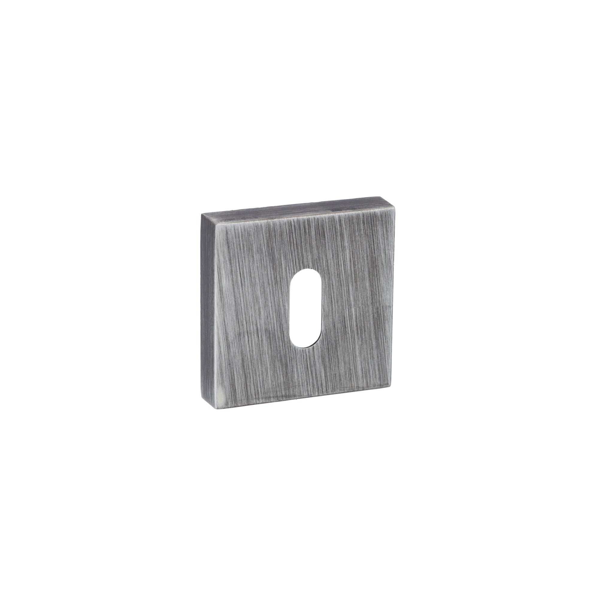 Forme Key Escutcheons on Minimal Square Rose - Urban Graphite