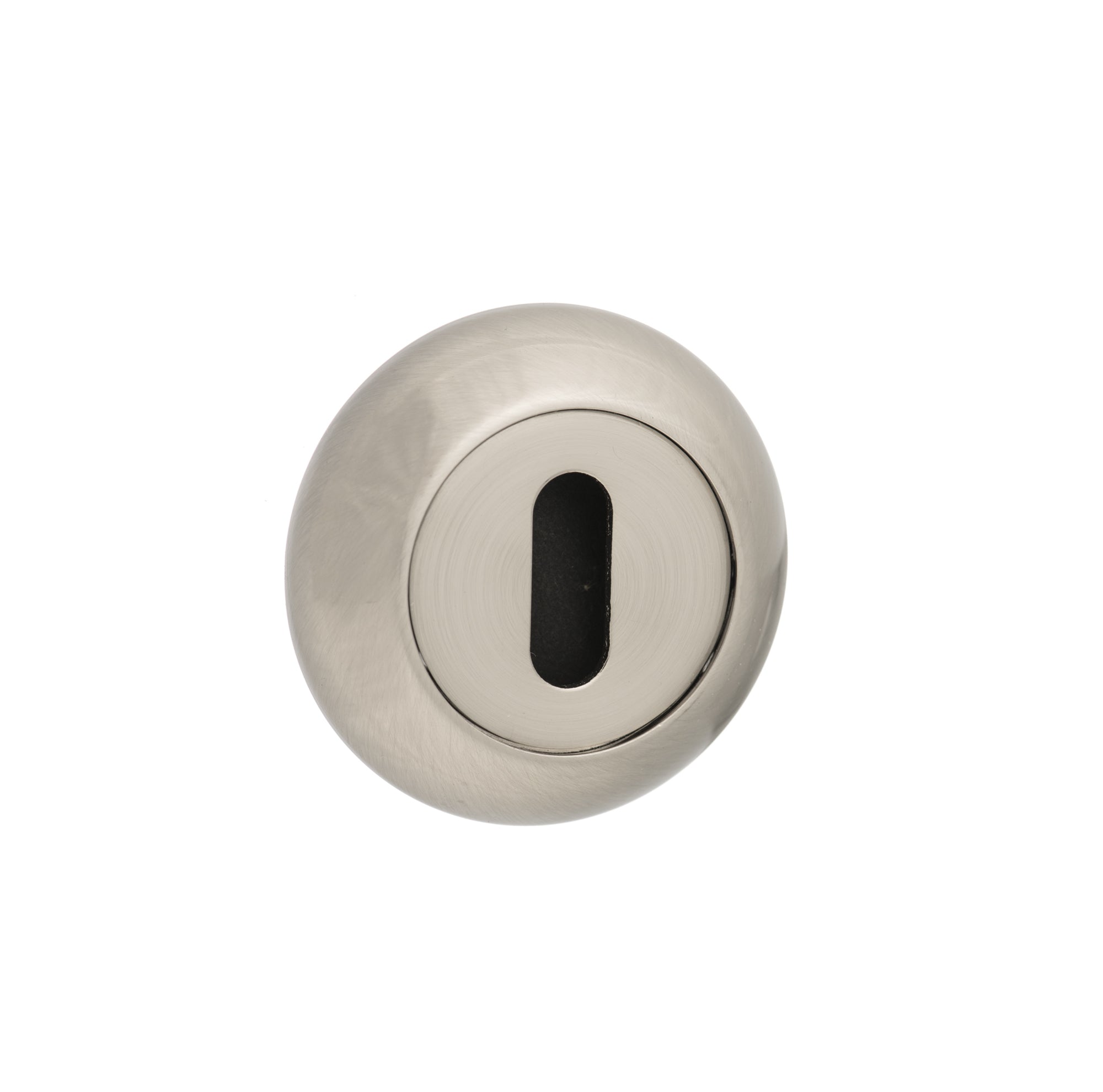 Mediterranean Key Escutcheons on Round "C" Rose - Satin Nickel