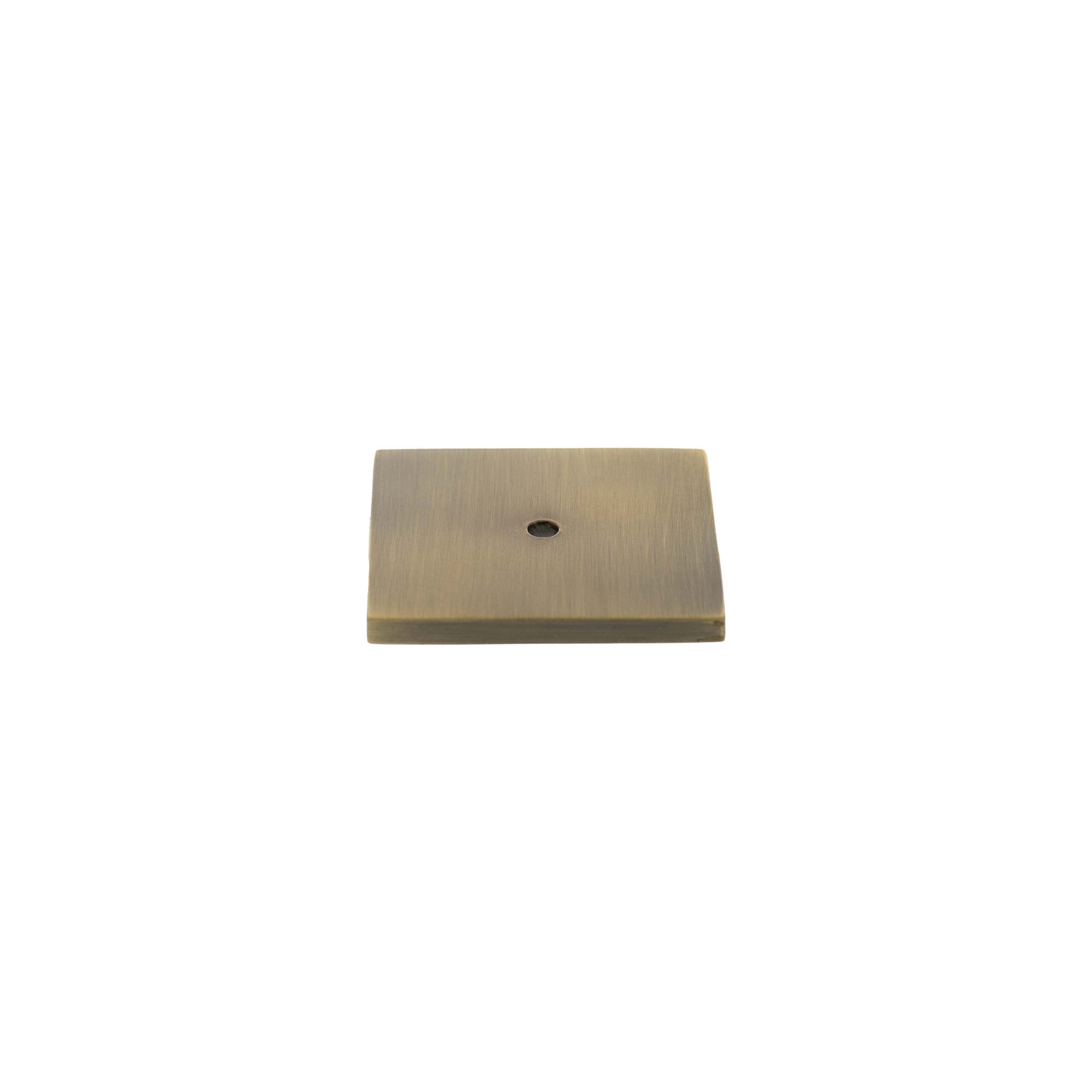 Millhouse Brass Square Cabinet Handle Backplate - Antique Brass