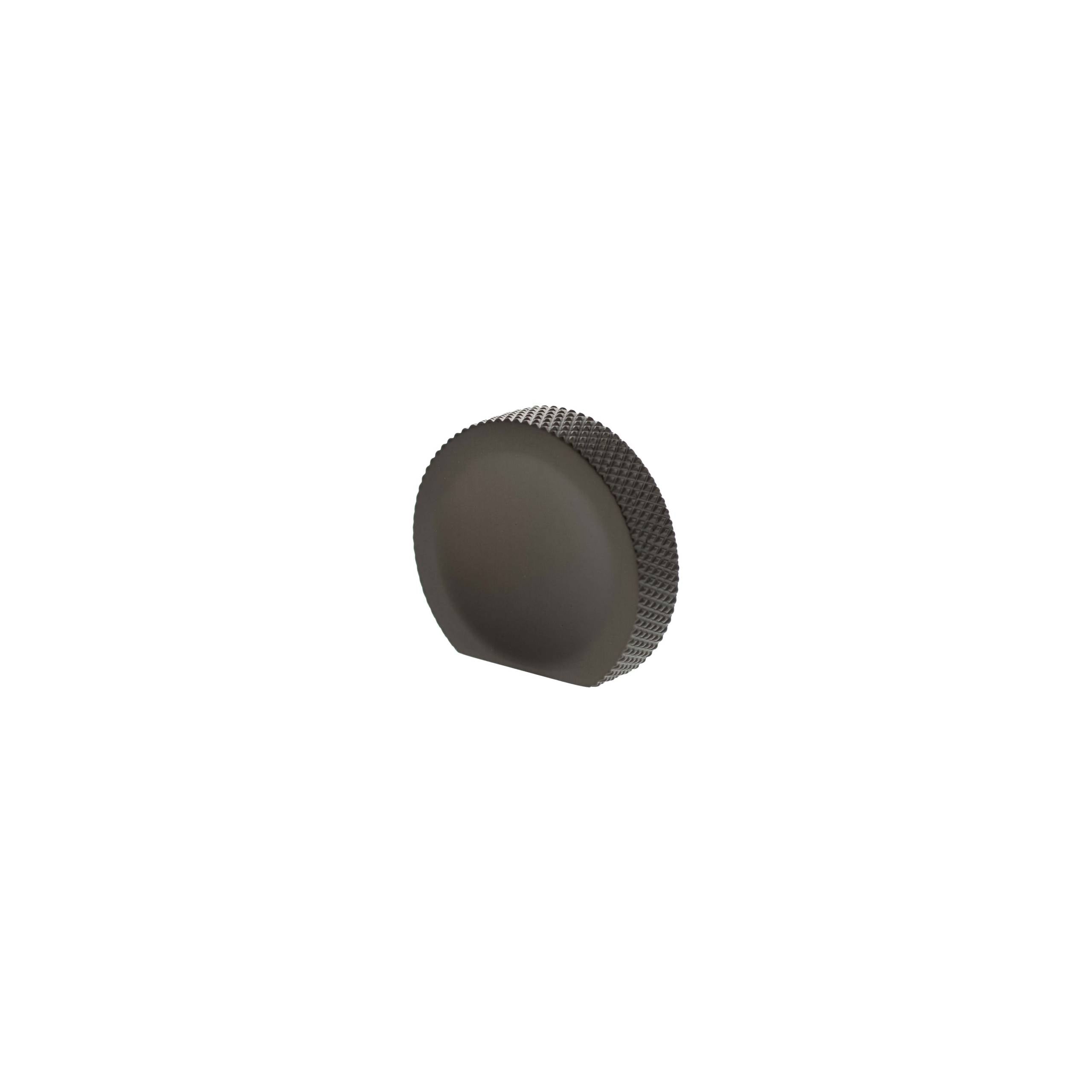 Millhouse Brass Eiffel Knurled Finger Pull Cabinet Knob Handle - Urban Dark Bronze