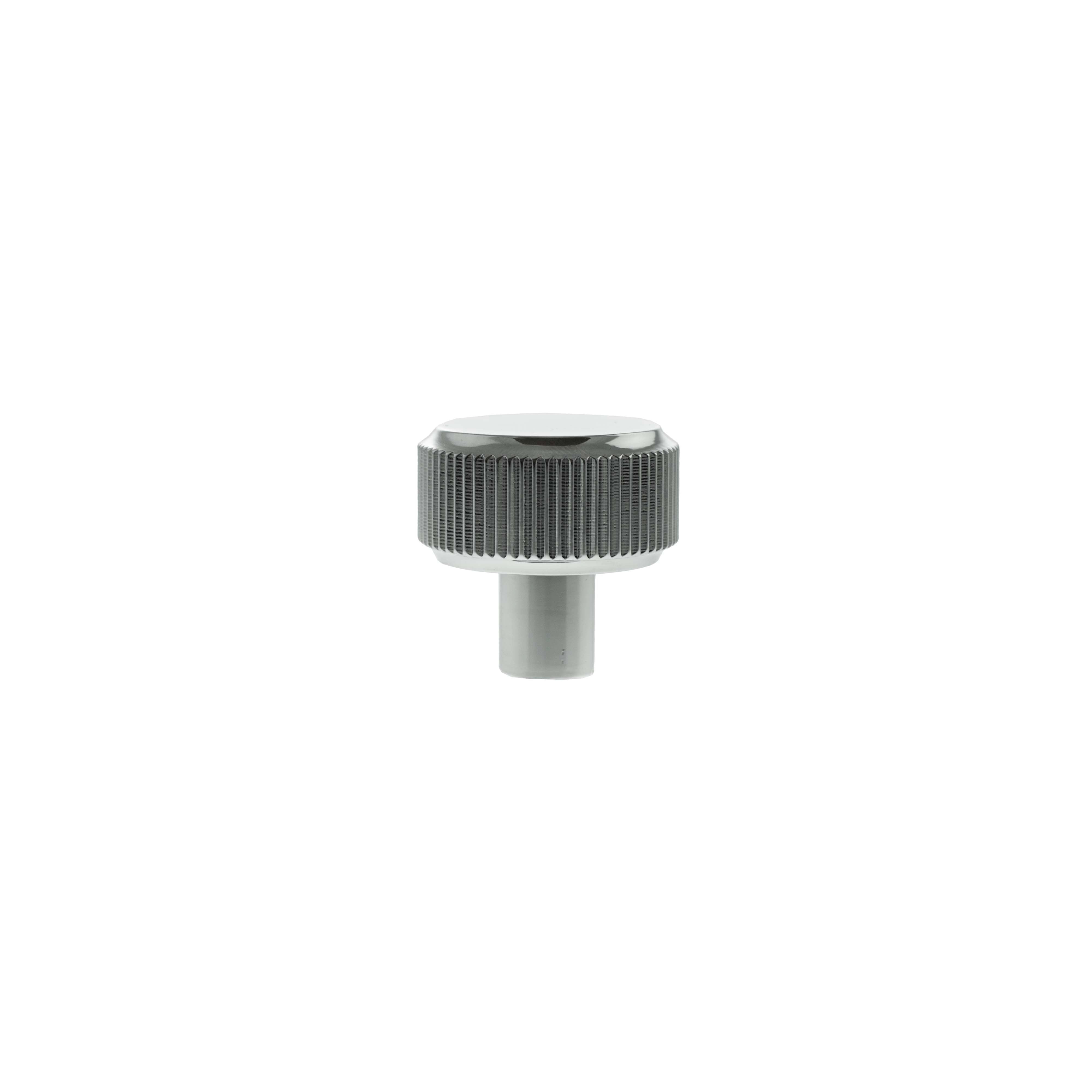 Millhouse Brass Battersea Linear Round Cabinet Knob Handle - Polished Chrome