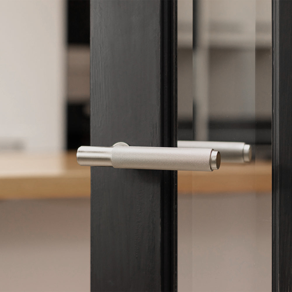 Millhouse Brass Crompton Lever Door Handle on Concealed Round Rose