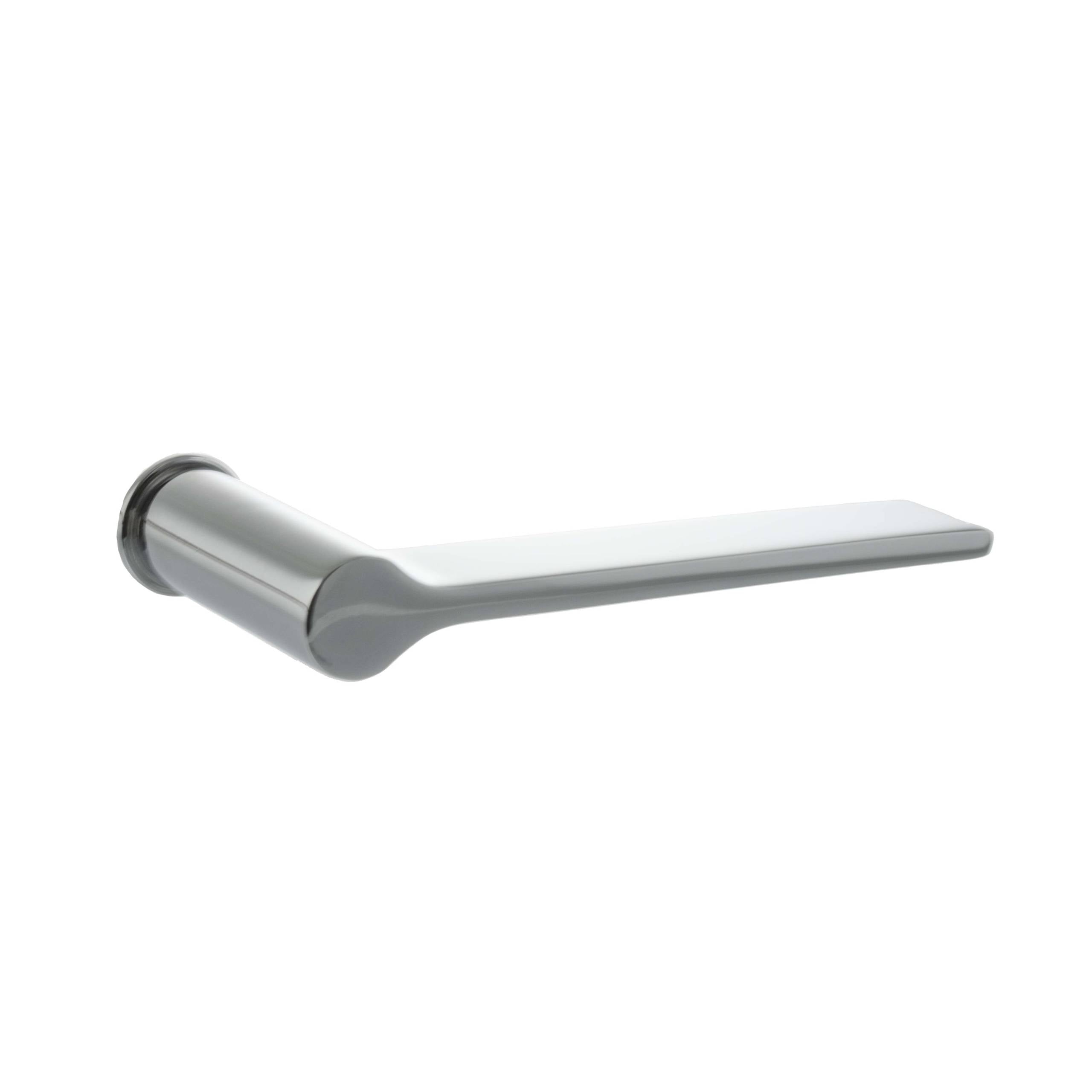 Millhouse Brass Brindley Lever Door Handle on Concealed Round Rose - Polished Chrome