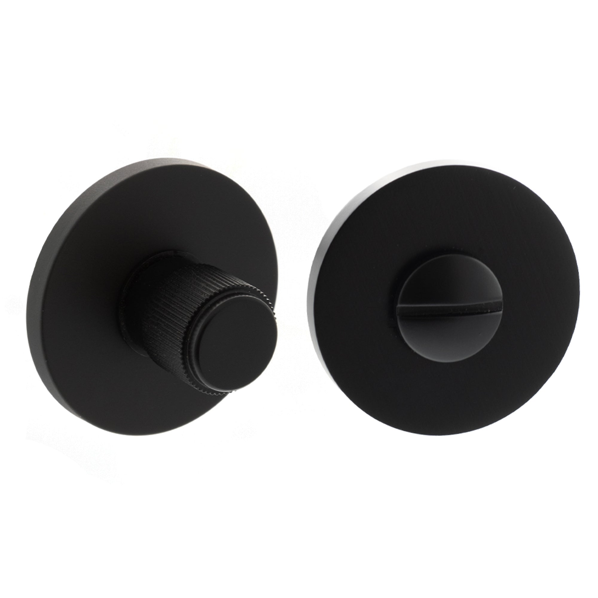 Millhouse Brass Linear WC Turn and Release on 5mm Slimline Round Rose - Matt Black