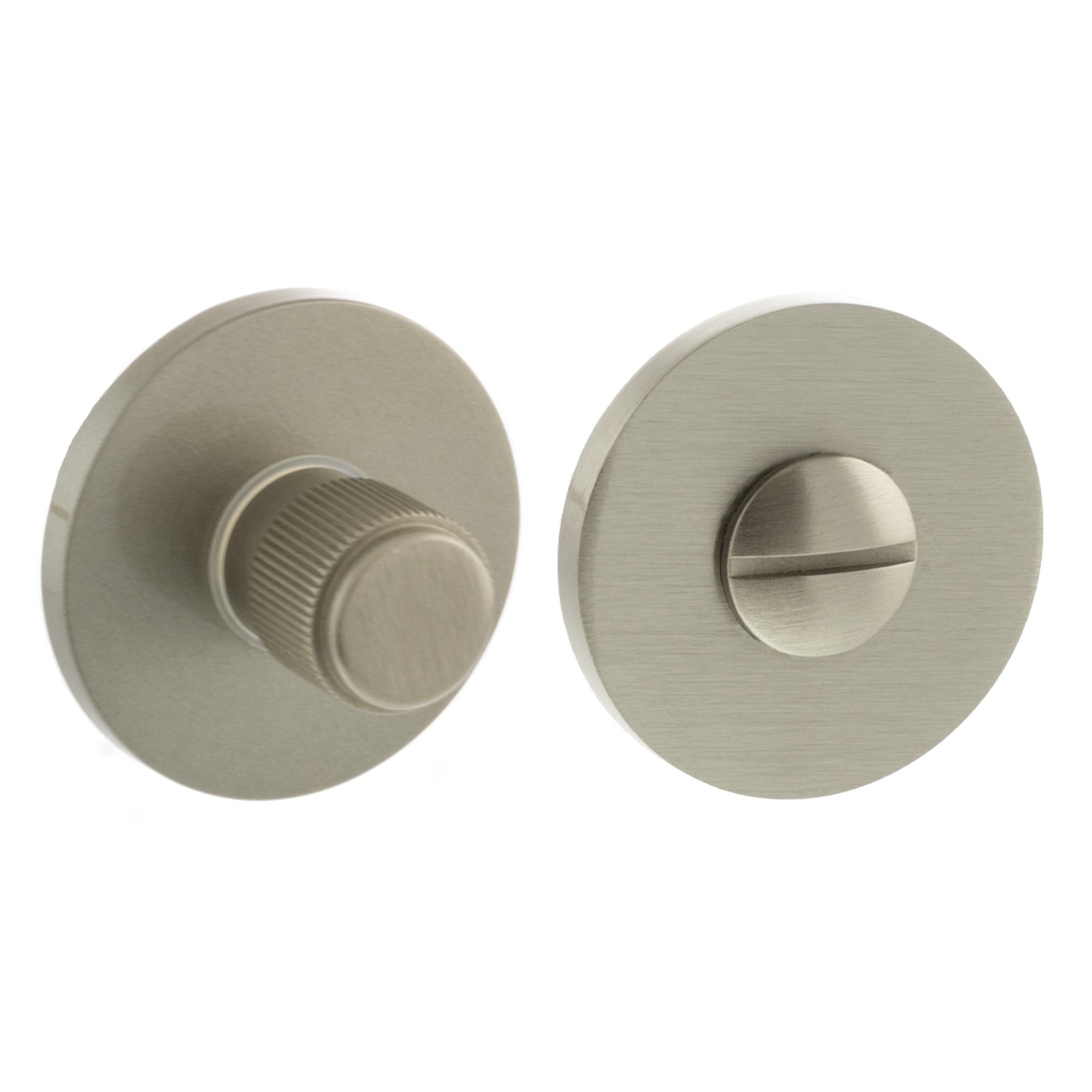 Millhouse Brass Linear WC Turn and Release on 5mm Slimline Round Rose - Satin Nickel