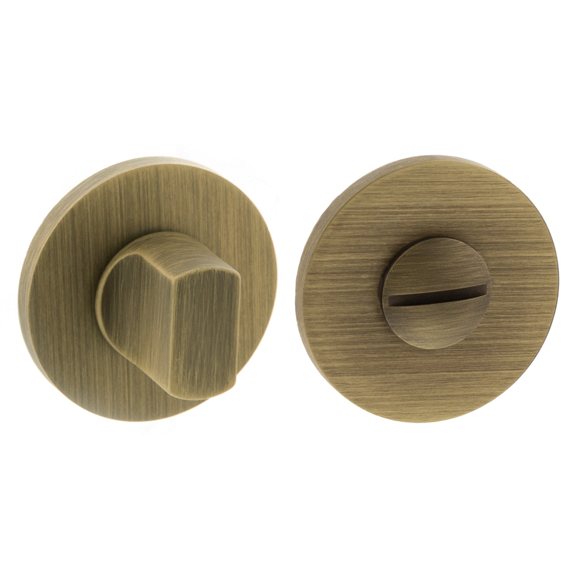 Millhouse Brass WC Turn and Release on 5mm Slimline Round Rose - Yester Bronze