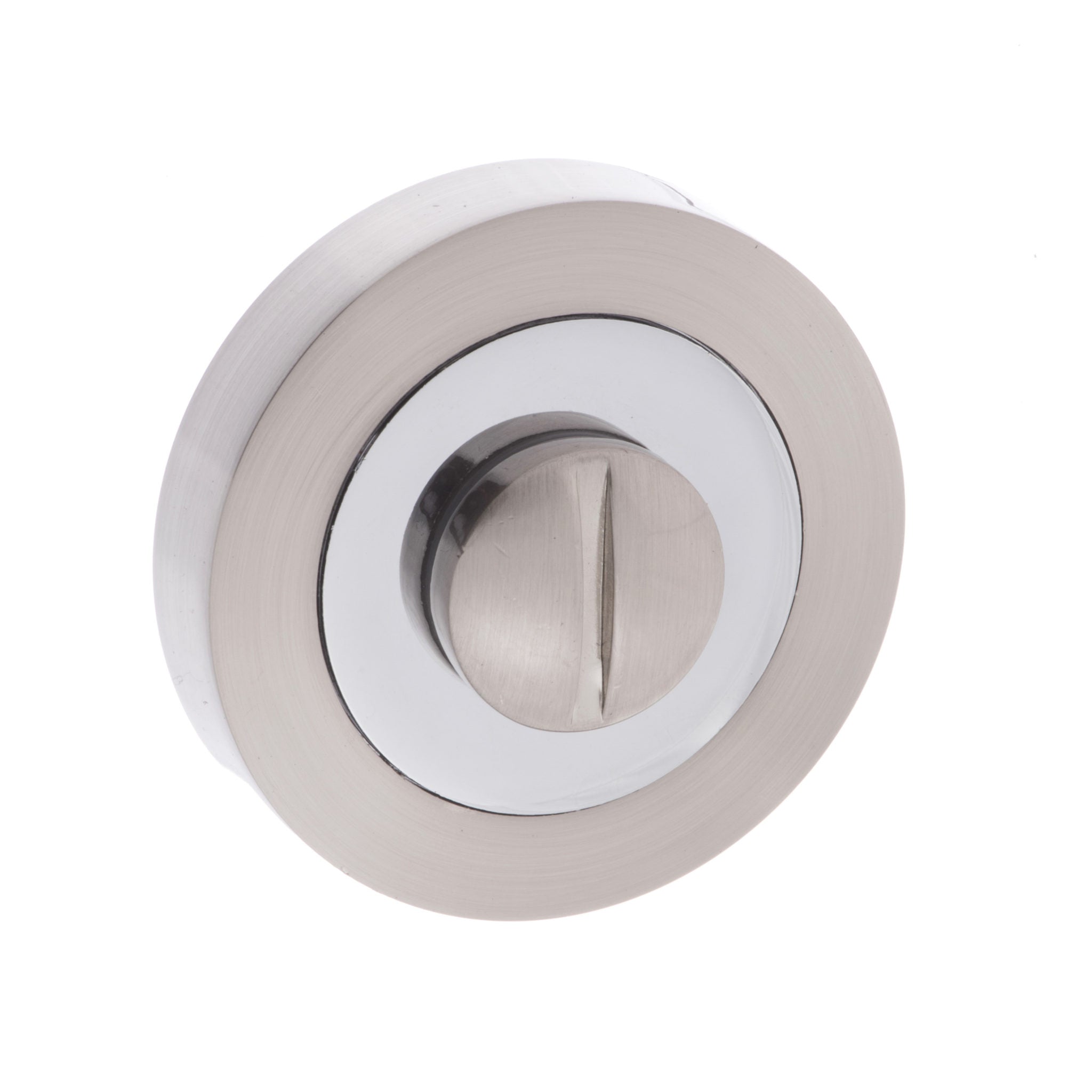 Mediterranean WC Turn and Release on Round Rose - Satin Nickel/