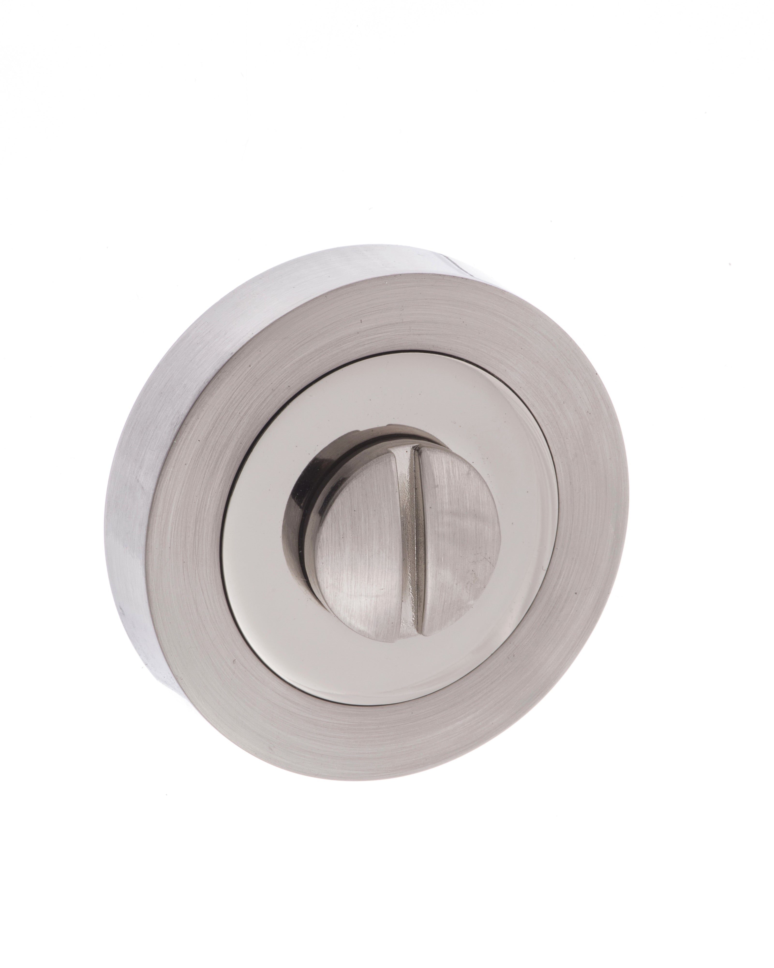 Mediterranean WC Turn and Release on Round Rose - Satin Nickel/