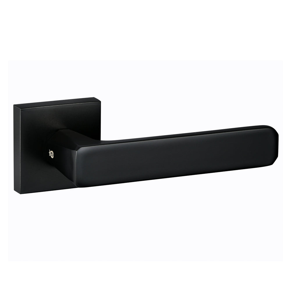 Oro & Oro Galassia Lever Door Handle on Square Rose - Matt Black