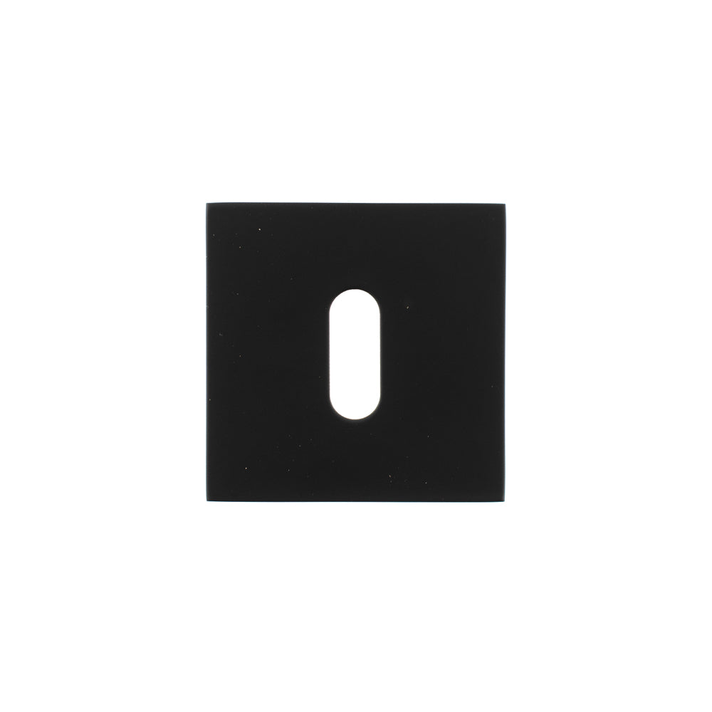 Oro & Oro Key Escutcheons on Square Rose - Matt Black